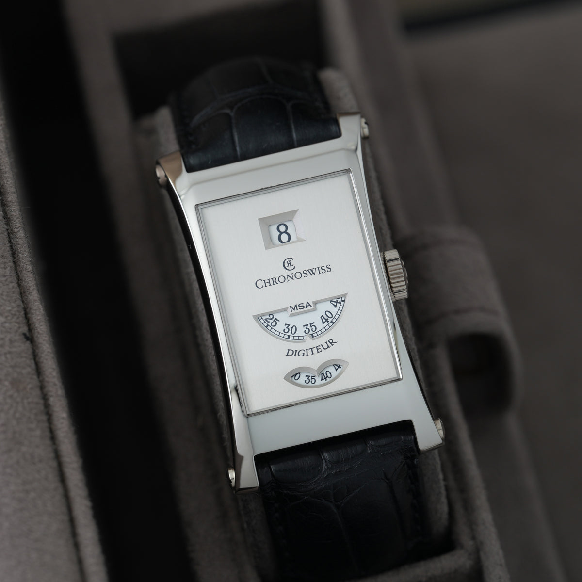 Chronoswiss Digiteur MSA Ref. CH1370 NOS Platin 'Full Set' Limitiert auf 33