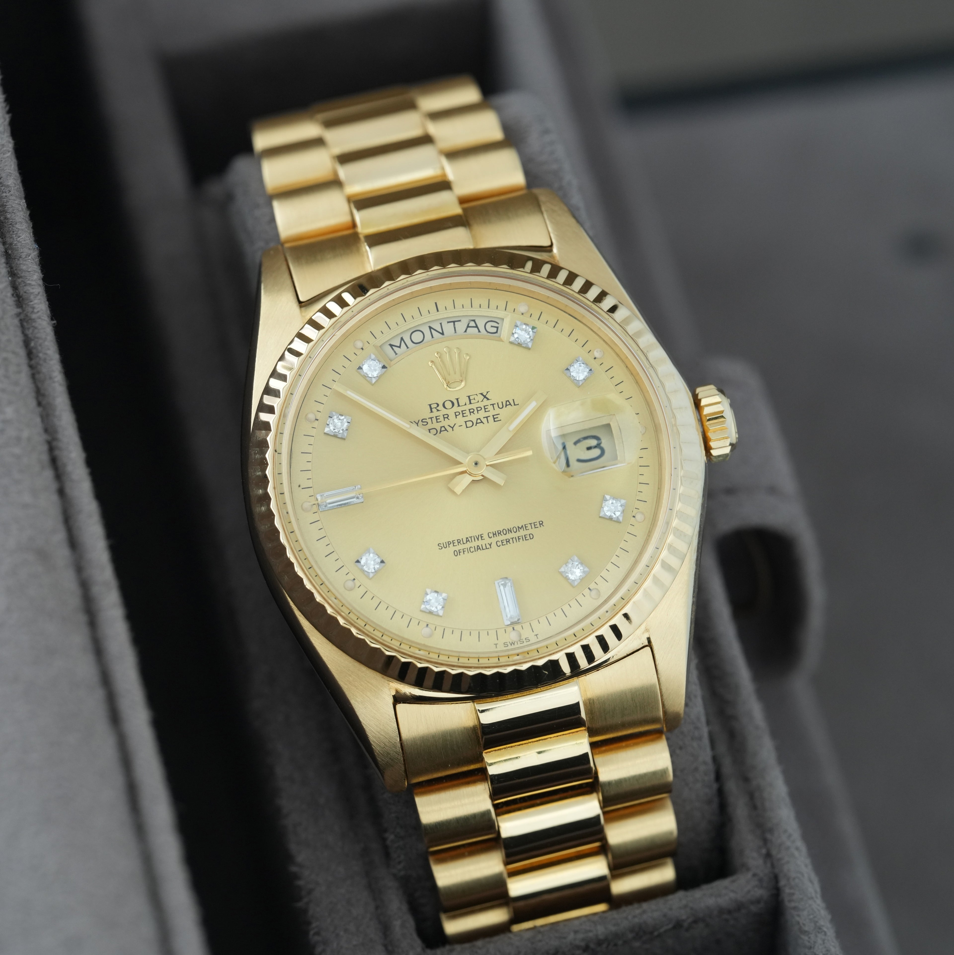 Rolex Day-Date 36 'Diamant Pie Pan' Ref. 1803/8 'Rolex Garantie'