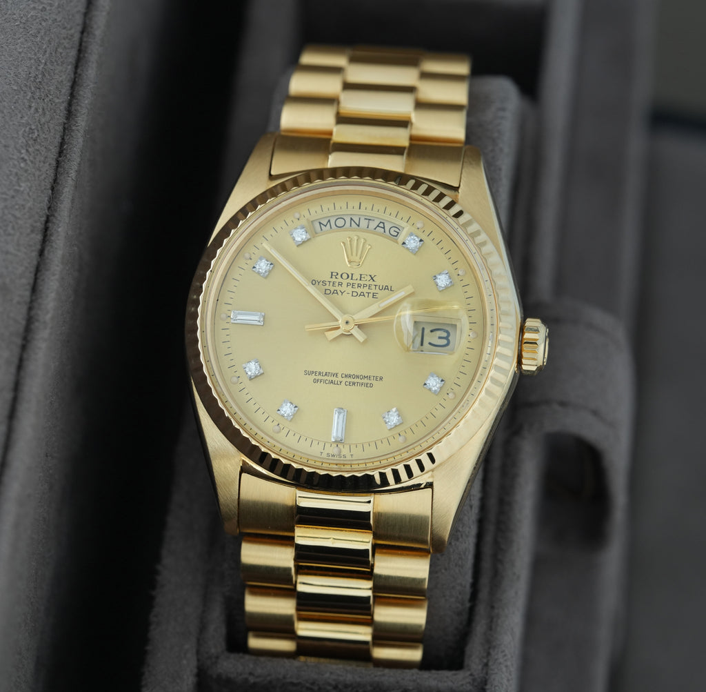 Rolex Day-Date 36 'Diamant Pie Pan' Ref. 1803/8 'Rolex Garantie'