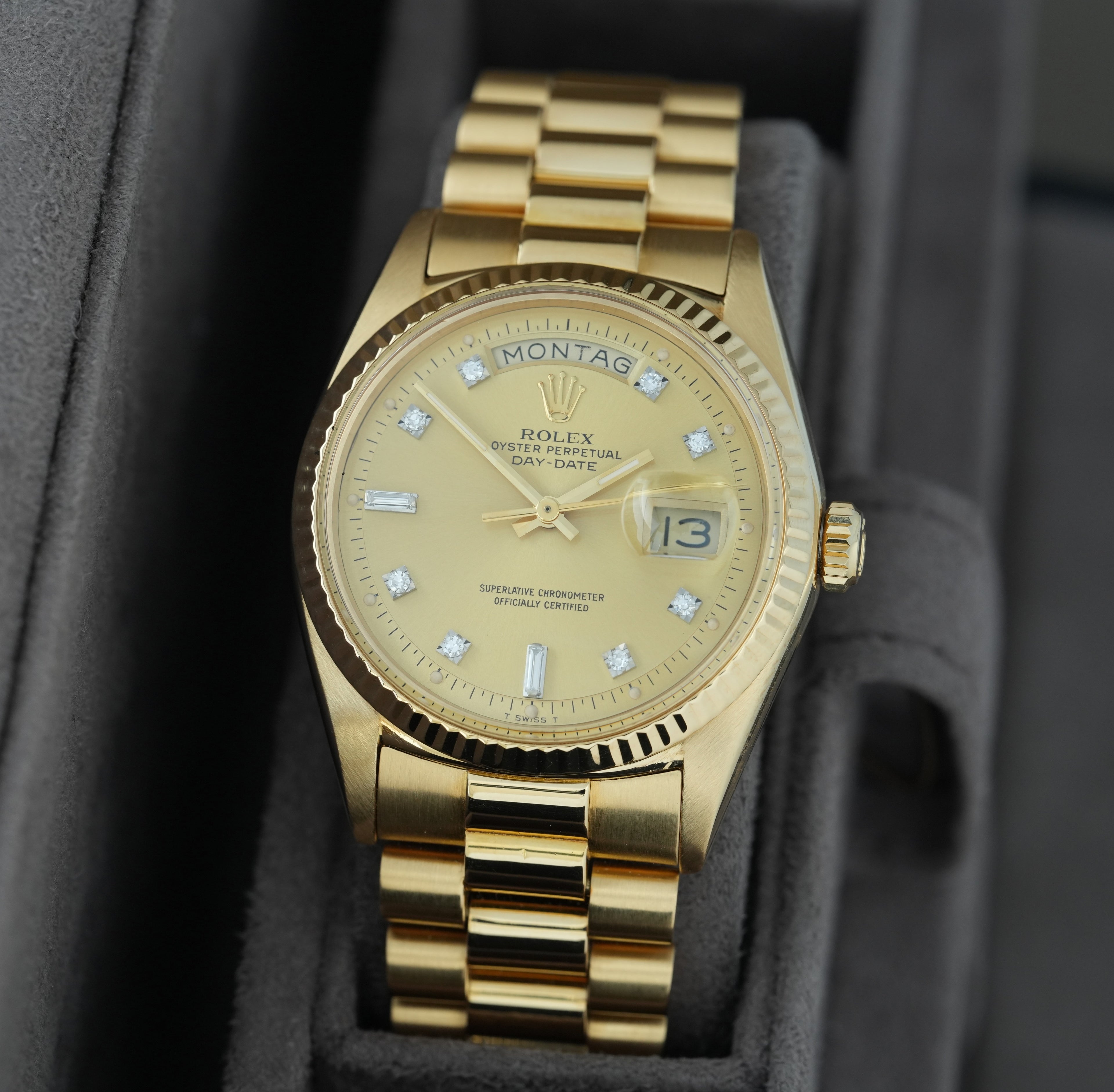 Rolex Day-Date 36 'Diamant Pie Pan' Ref. 1803/8 'Rolex Garantie'