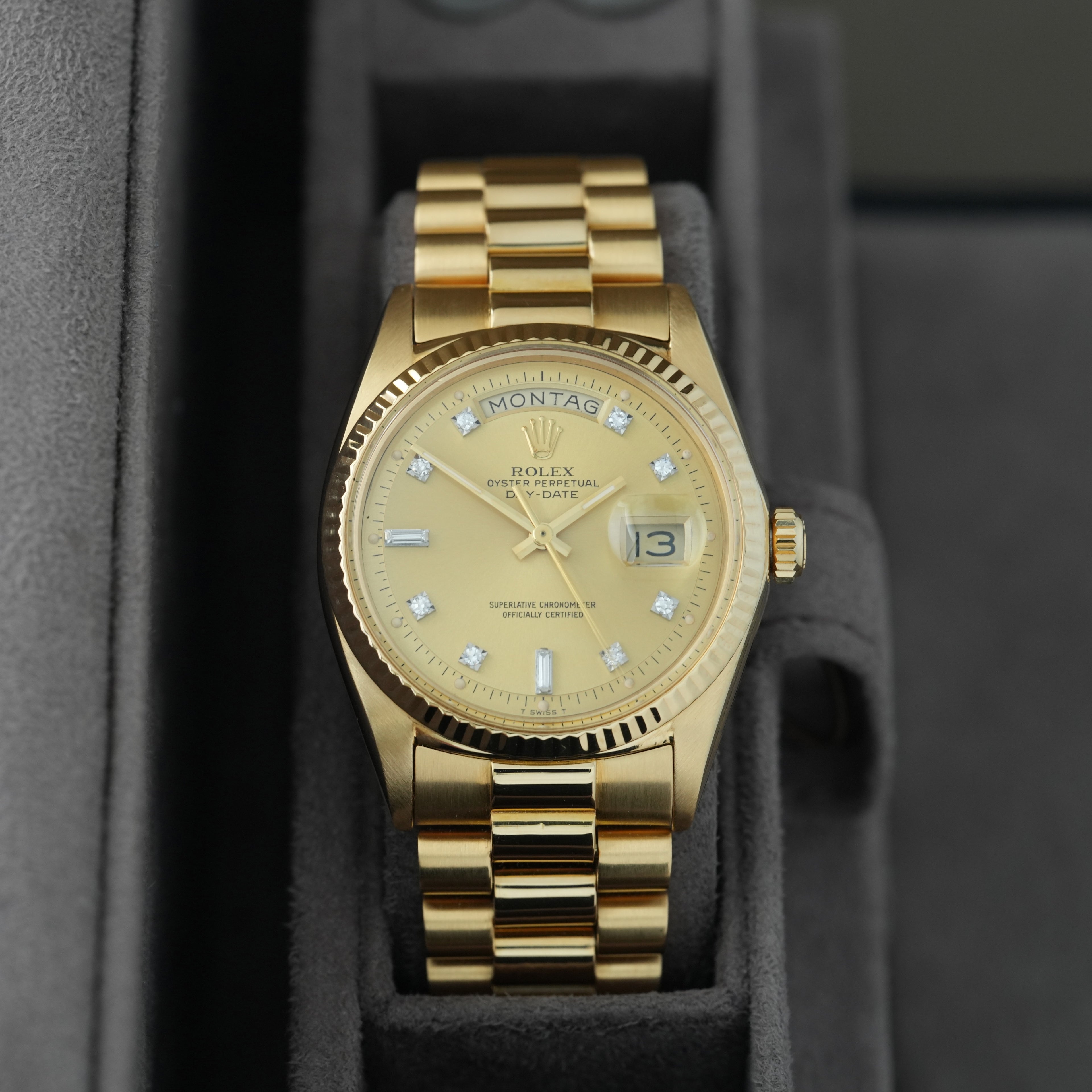 Rolex Day-Date 36 'Diamant Pie Pan' Ref. 1803/8 'Rolex Garantie'
