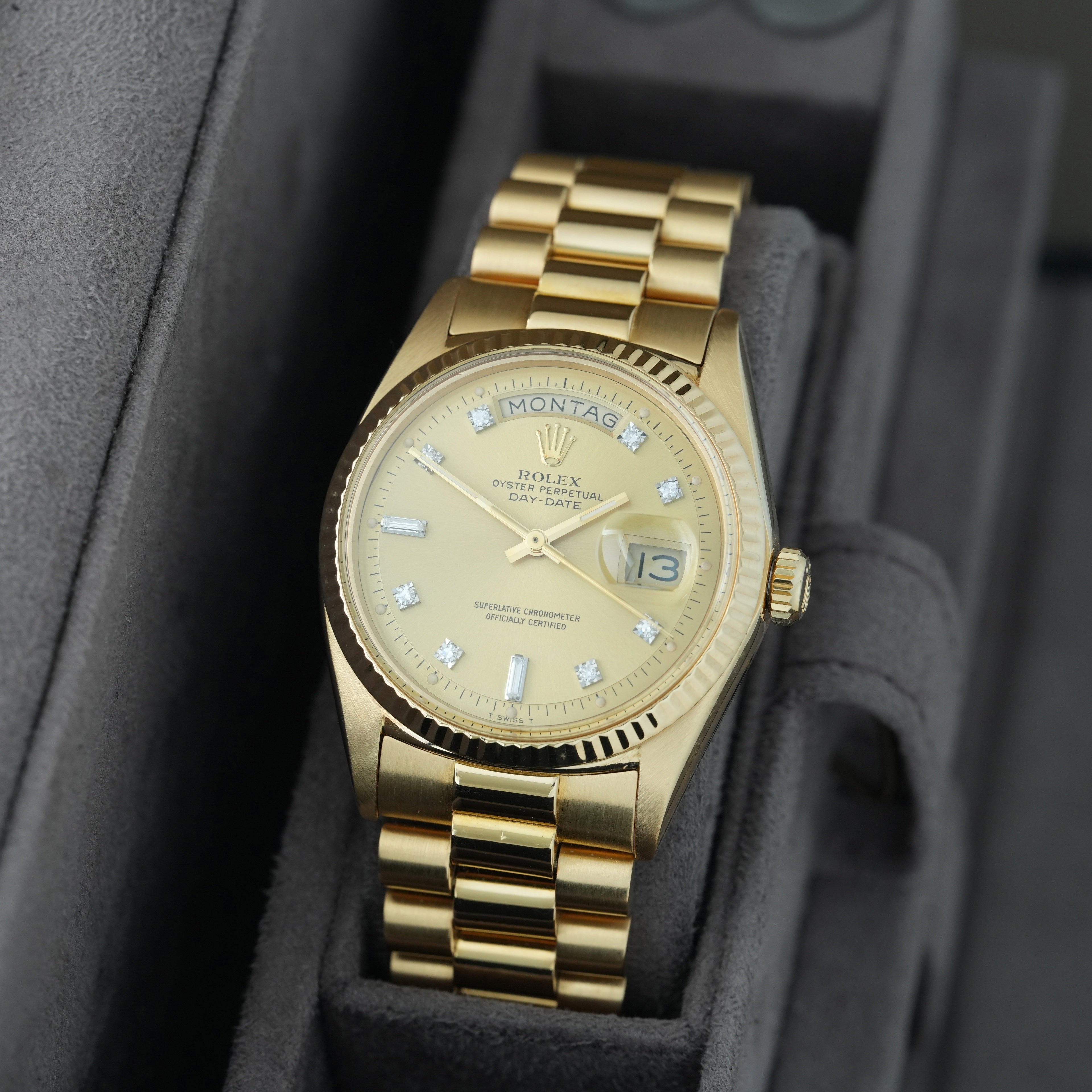 Rolex Day-Date 36 'Diamant Pie Pan' Ref. 1803/8 'Rolex Garantie'