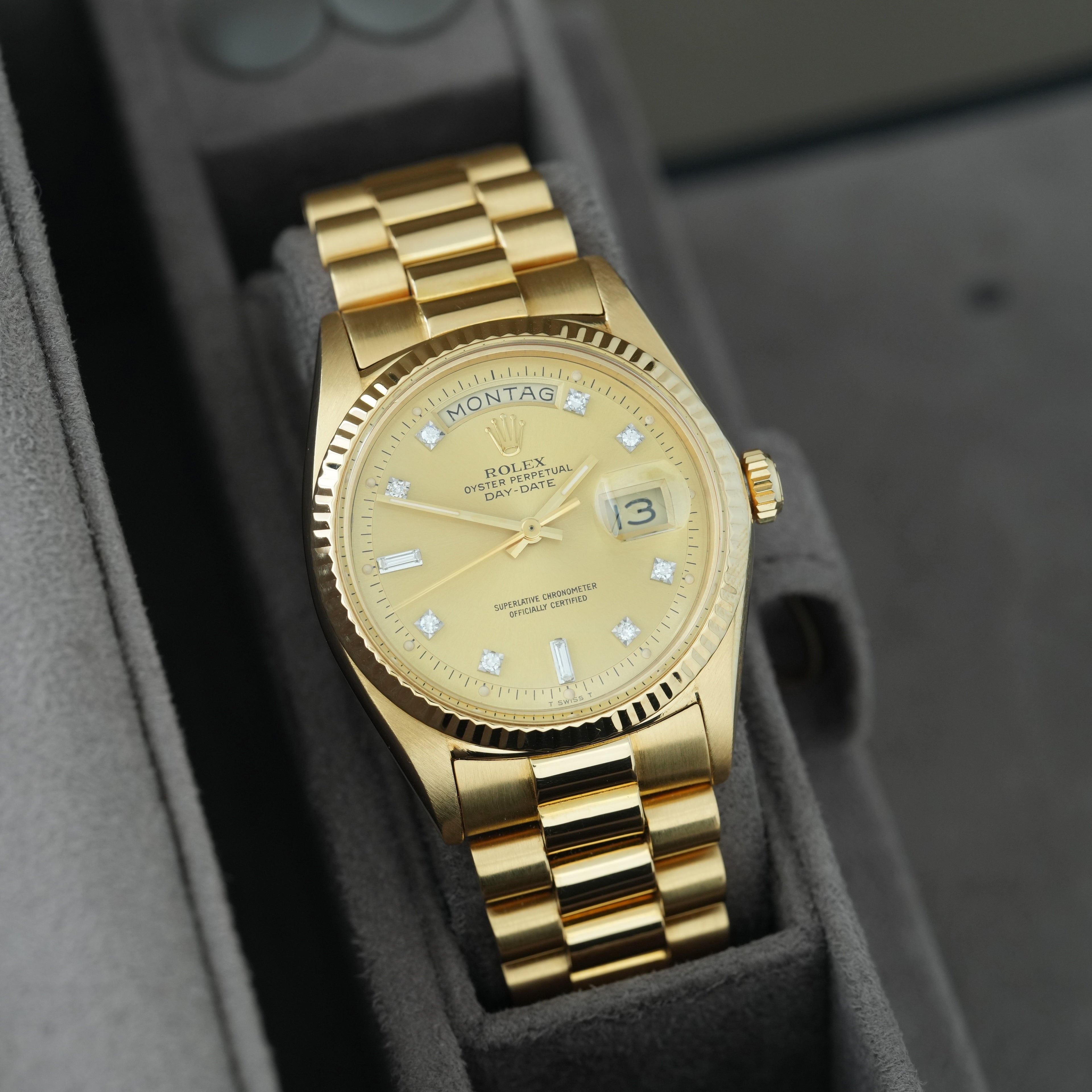 Rolex Day-Date 36 'Diamant Pie Pan' Ref. 1803/8 'Rolex Garantie'