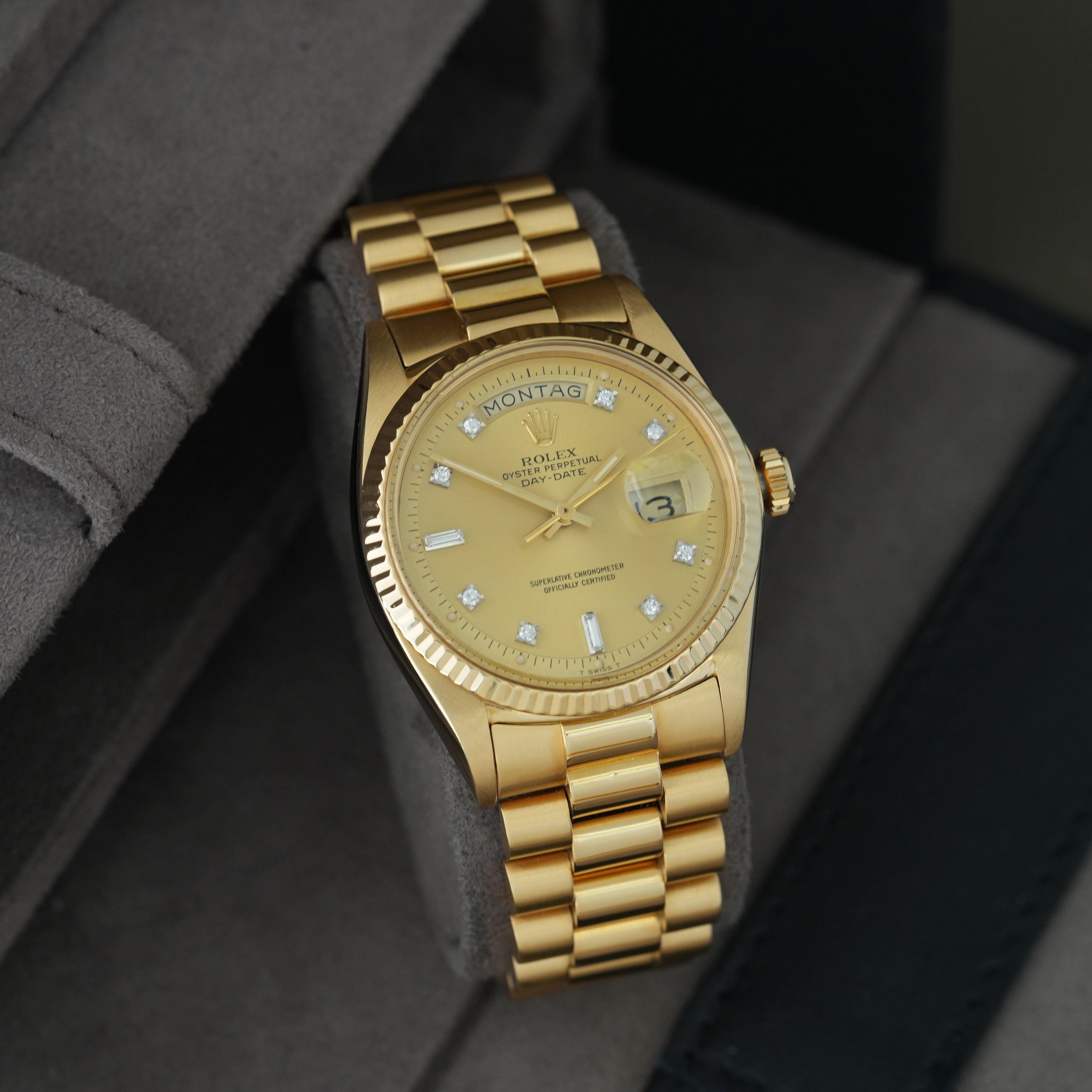 Rolex Day-Date 36 'Diamant Pie Pan' Ref. 1803/8 'Rolex Garantie'