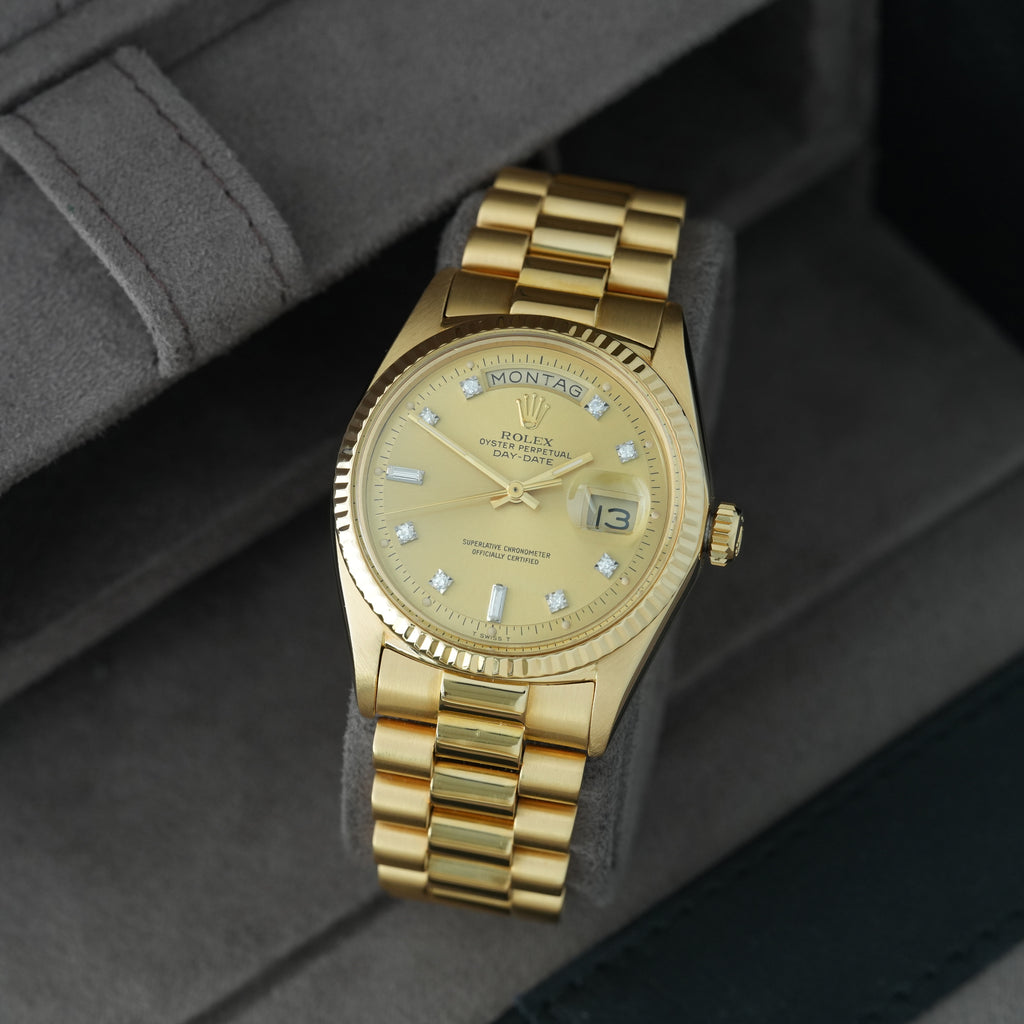 Rolex Day-Date 36 'Diamant Pie Pan' Ref. 1803/8 'Rolex Garantie'