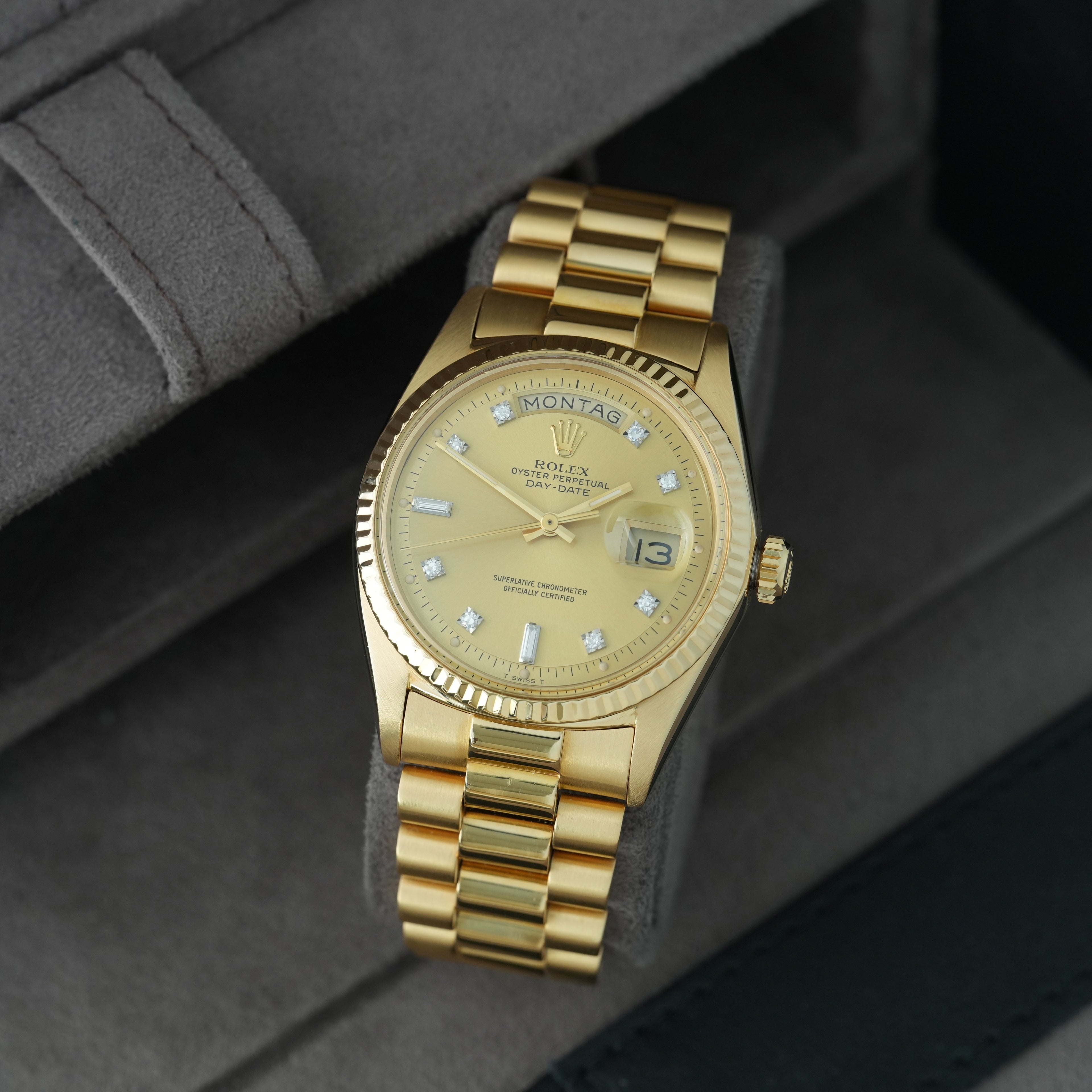 Rolex Day-Date 36 'Diamant Pie Pan' Ref. 1803/8 'Rolex Garantie'