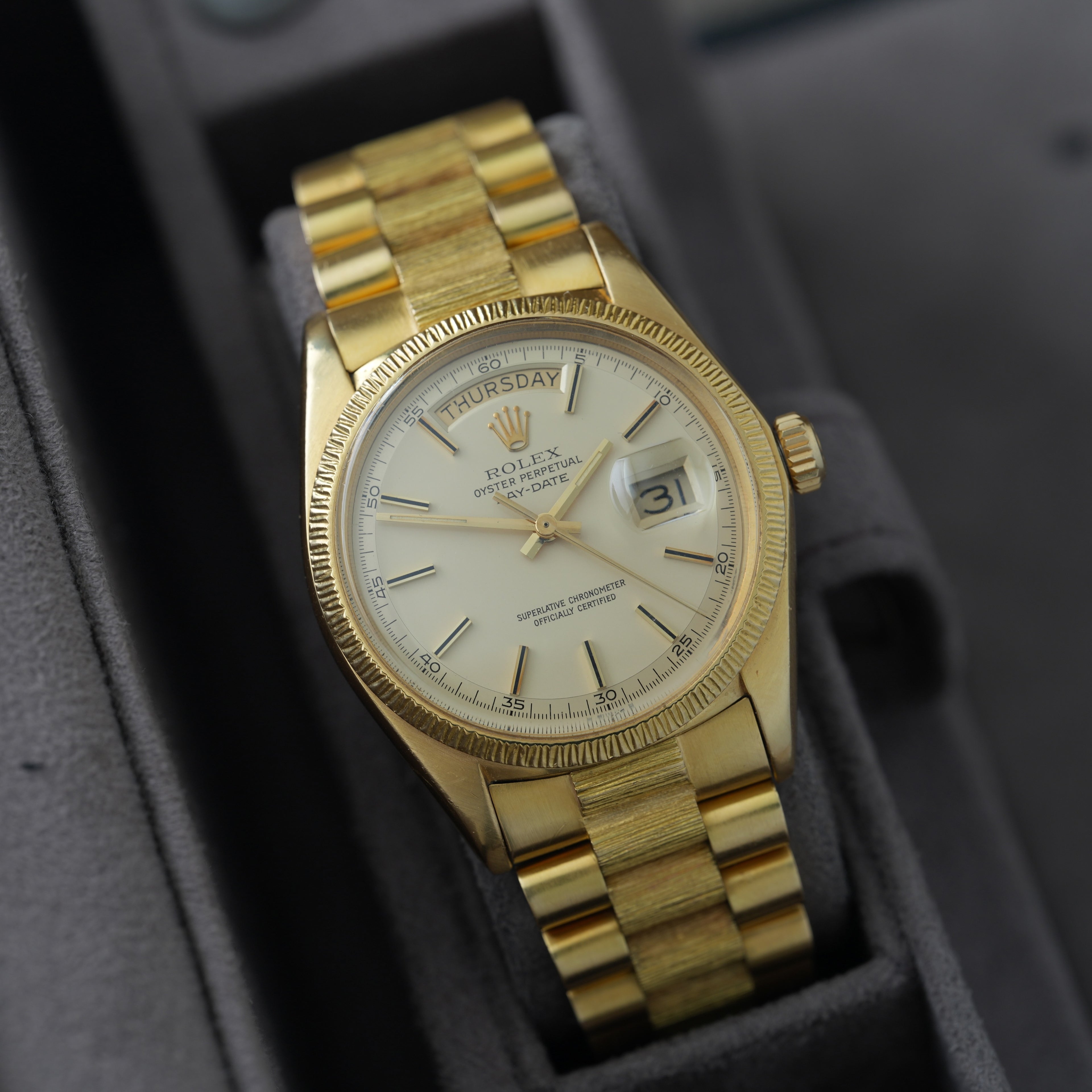 Rolex Day-Date 36 Ref. 1807 Borke 'kein Stretch / unpoliert'
