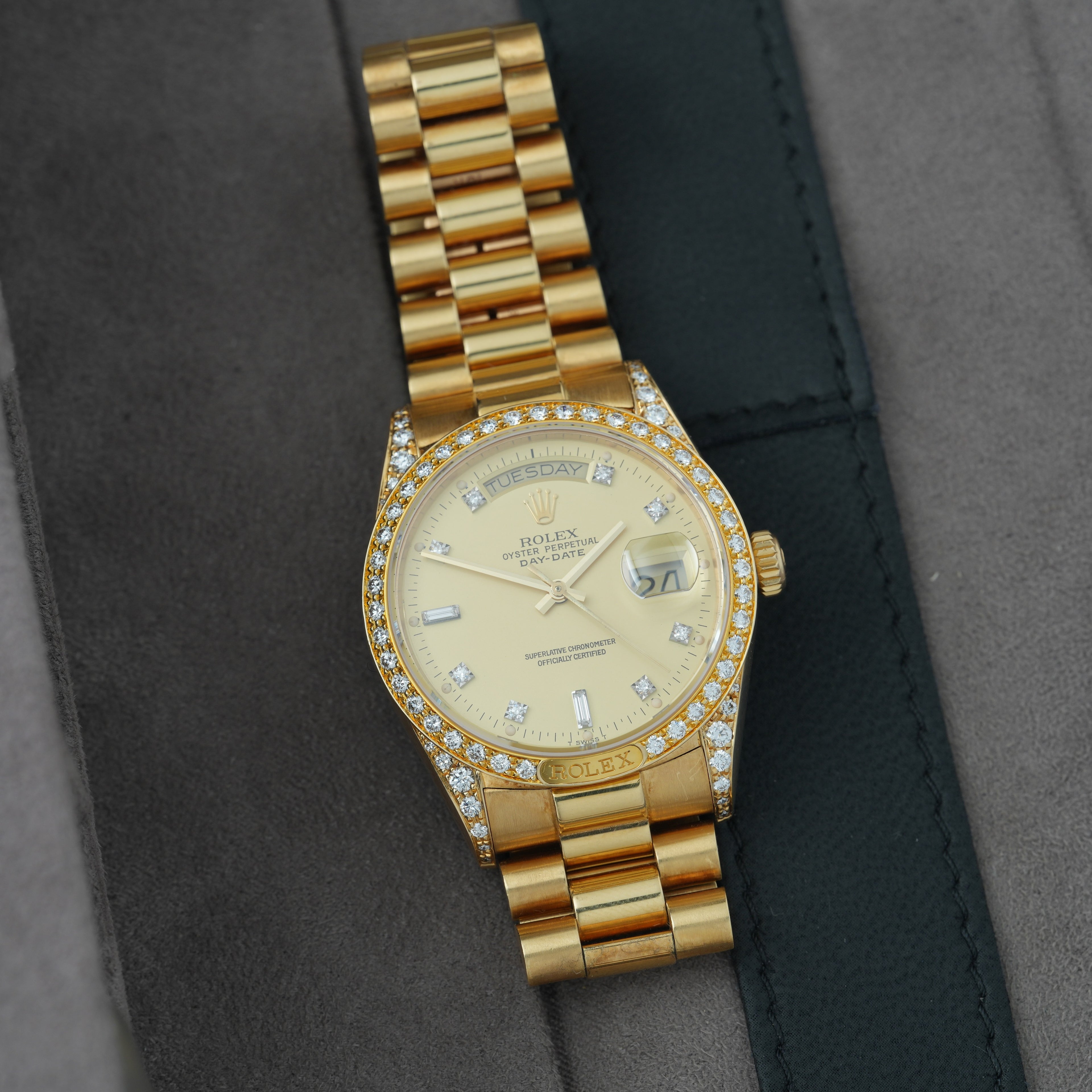Rolex Day-Date 36 Ref. 18138 Box & Paper's 'Lemon Dial' CROWN COLLECTION