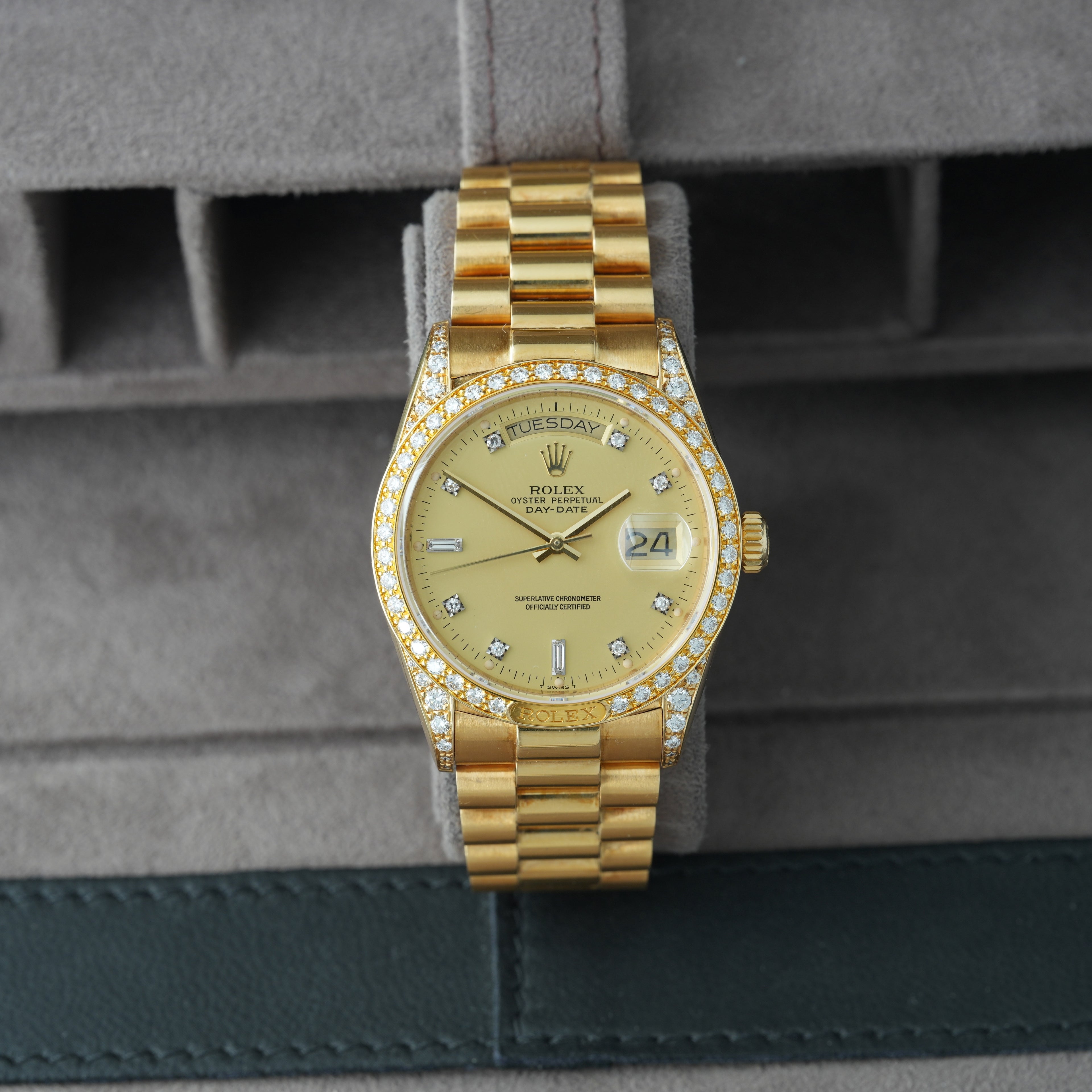 Rolex Day-Date 36 Ref. 18138 Box & Paper's 'Lemon Dial' CROWN COLLECTION