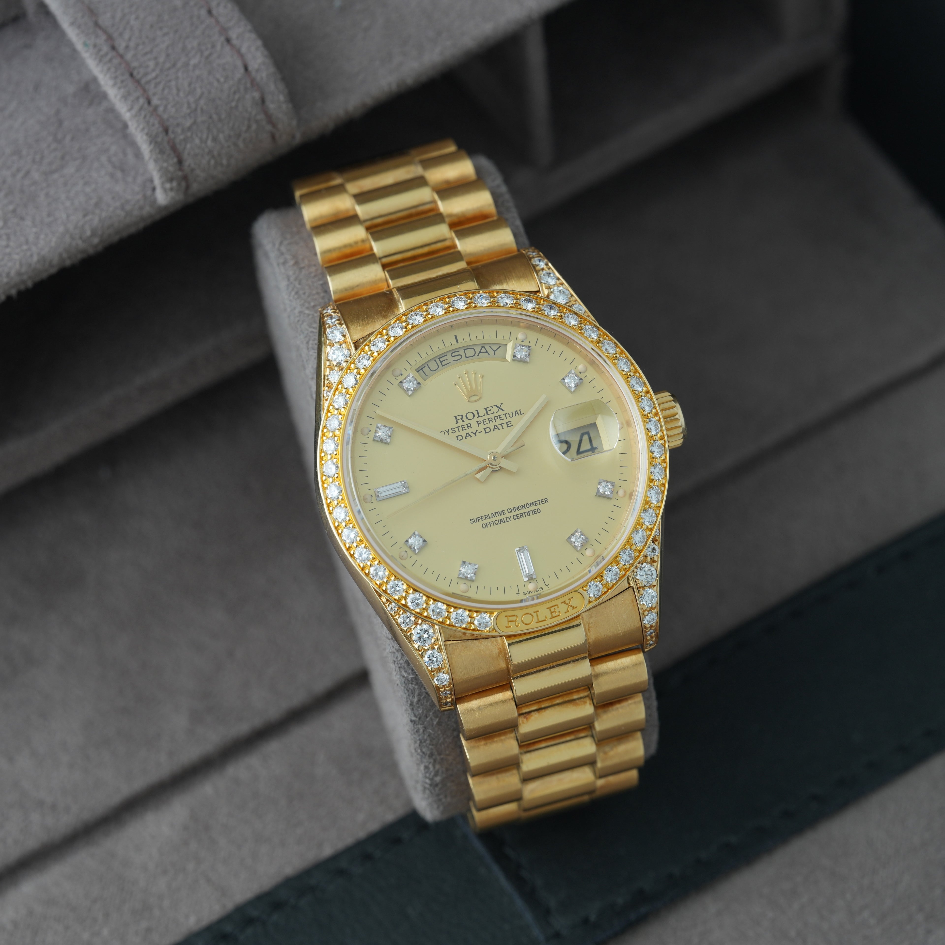Rolex Day-Date 36 Ref. 18138 Box & Paper's 'Lemon Dial' CROWN COLLECTION