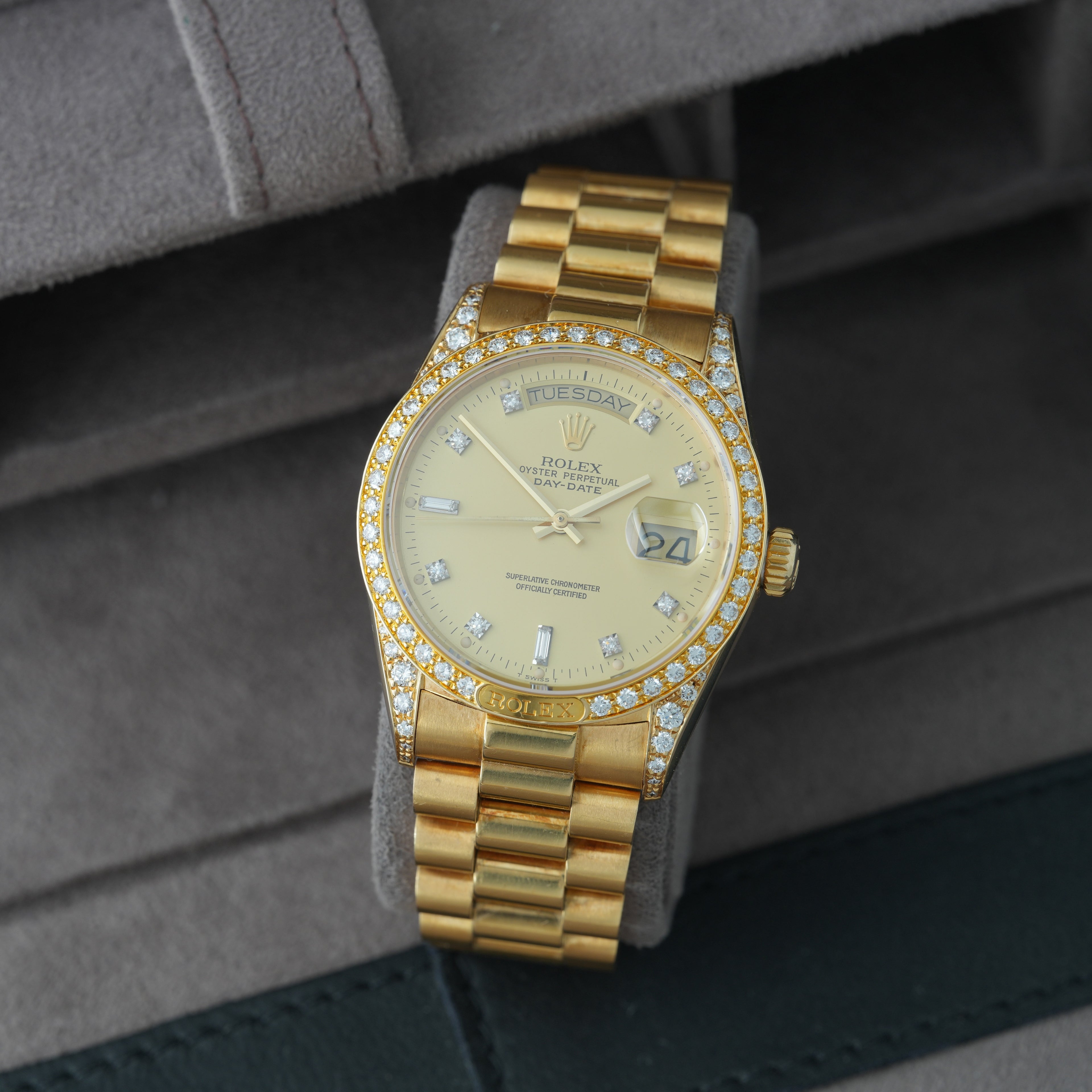 Rolex Day-Date 36 Ref. 18138 Box & Paper's 'Lemon Dial' CROWN COLLECTION