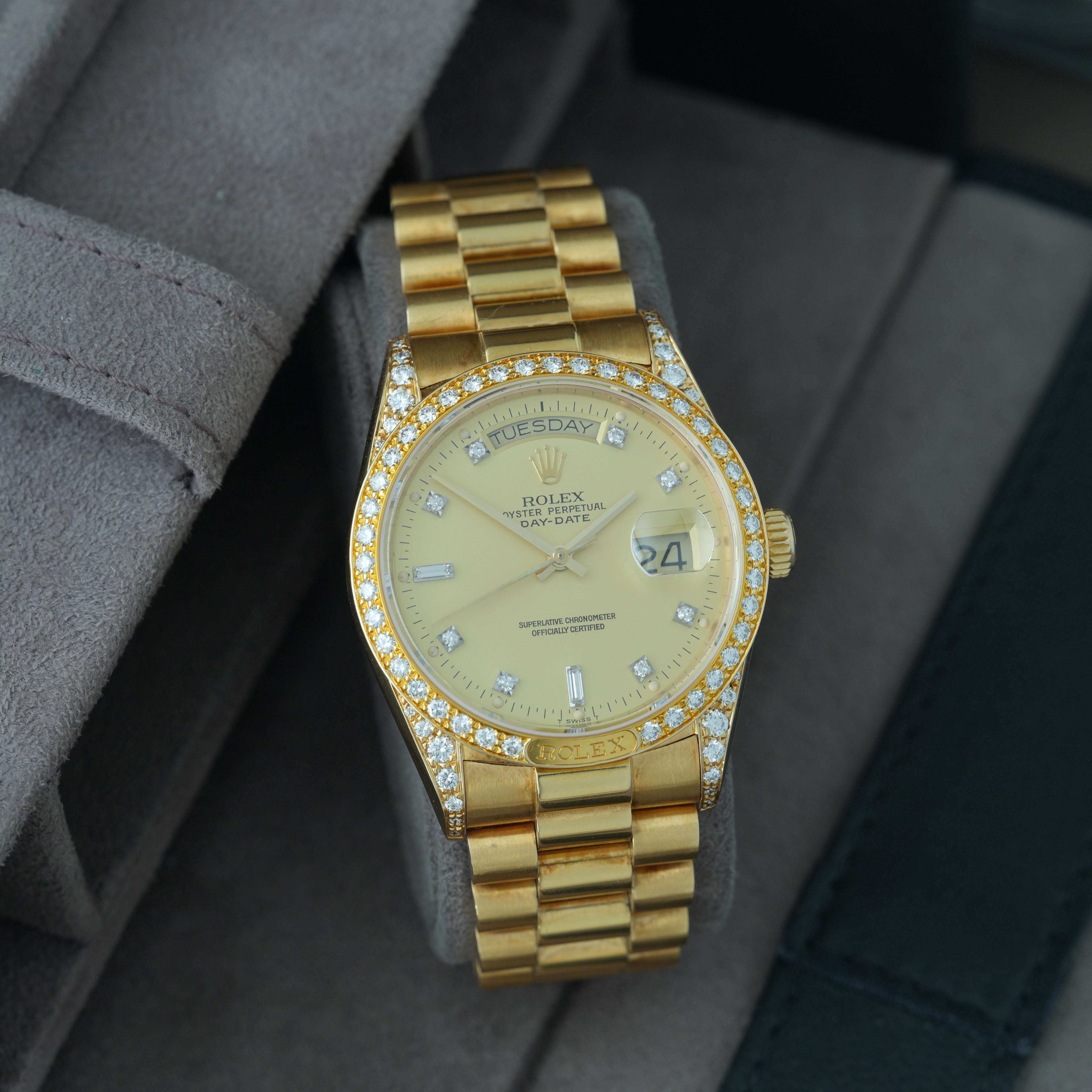 Rolex Day-Date 36 Ref. 18138 Box & Paper's 'Lemon Dial' CROWN COLLECTION