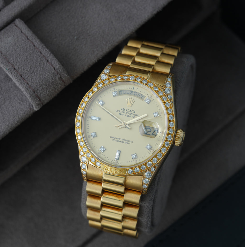 Rolex Day-Date 36 Ref. 18138 Box & Paper's 'Lemon Dial' CROWN COLLECTION