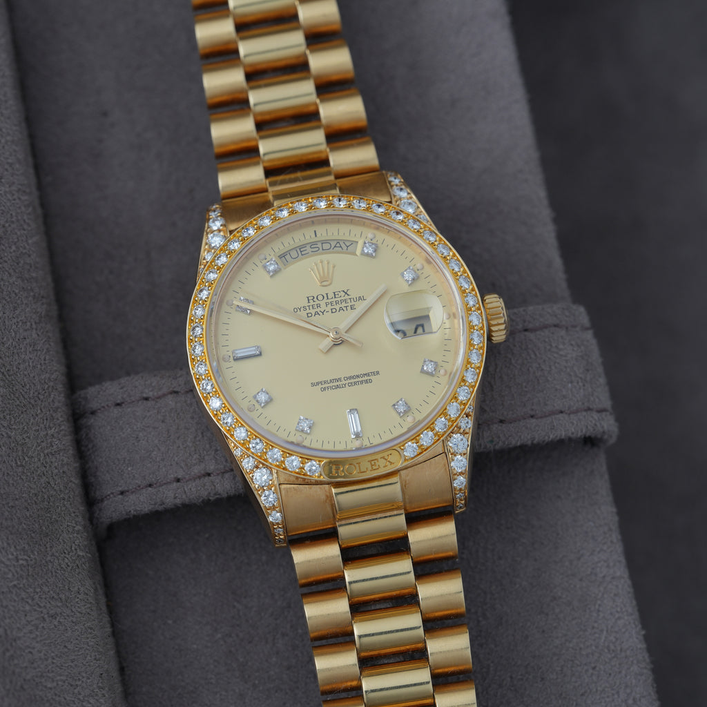 Rolex Day-Date 36 Ref. 18138 Box & Paper's 'Lemon Dial' CROWN COLLECTION