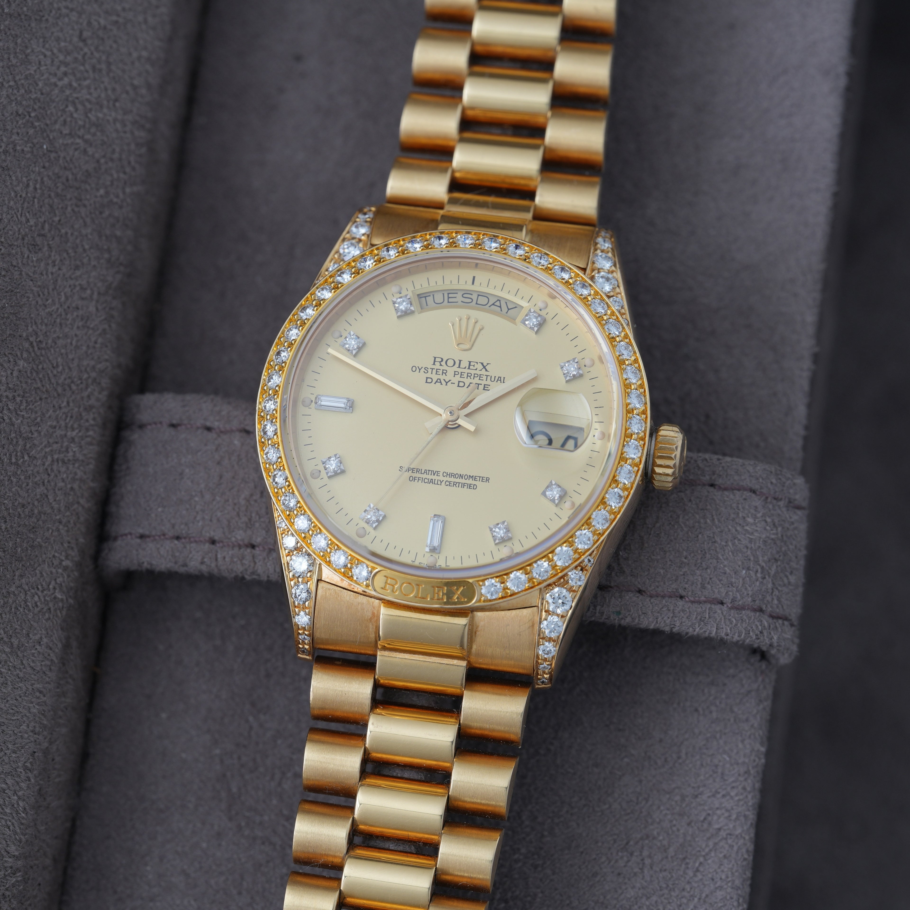 Rolex Day-Date 36 Ref. 18138 Box & Paper's 'Lemon Dial' CROWN COLLECTION