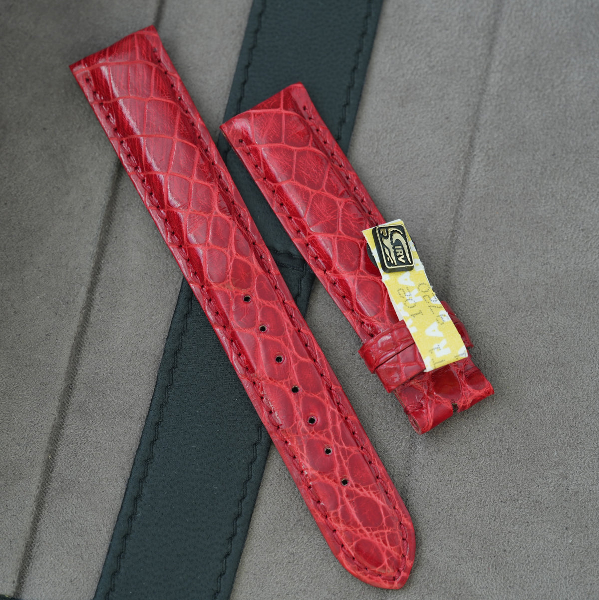 Chronoswiss Lederarmband NOS 18/16mm Rot Krokodil