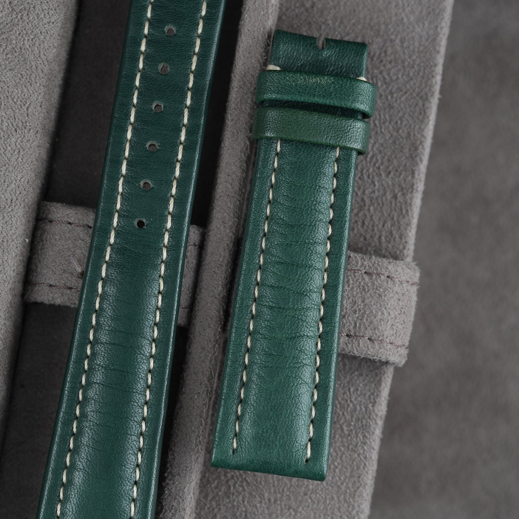 Breitling Lederarmband 19mm Grün