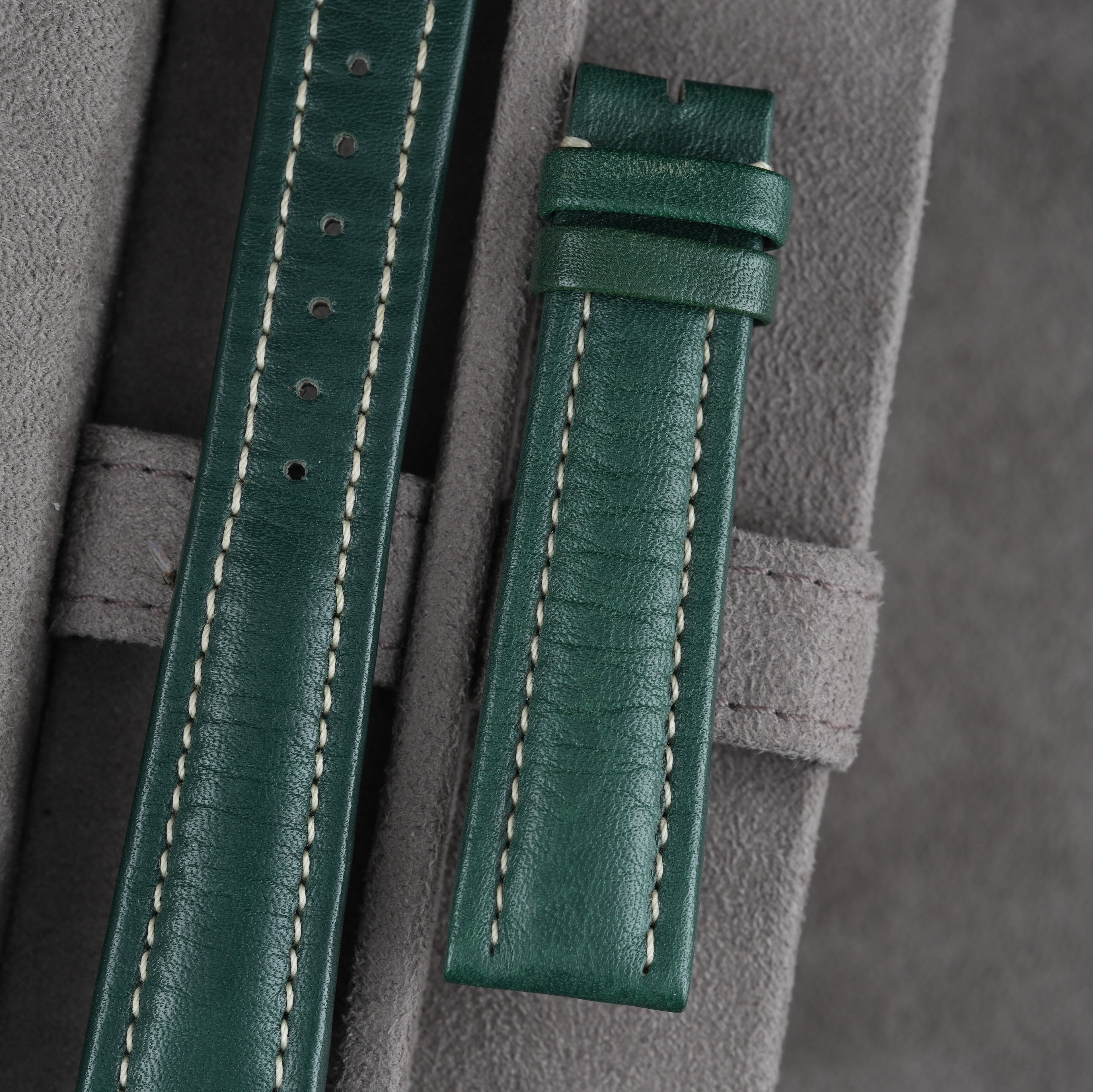 Breitling Lederarmband 19mm Grün