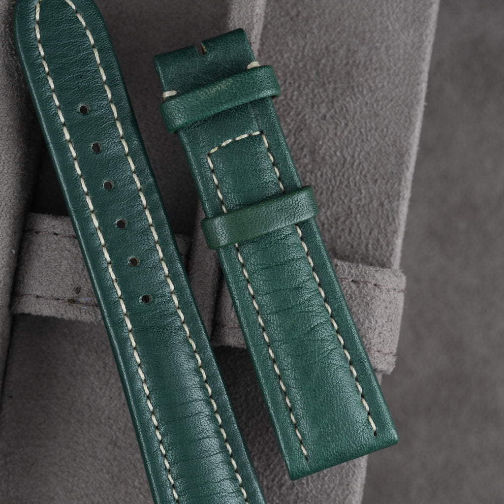 Breitling Lederarmband 19mm Grün
