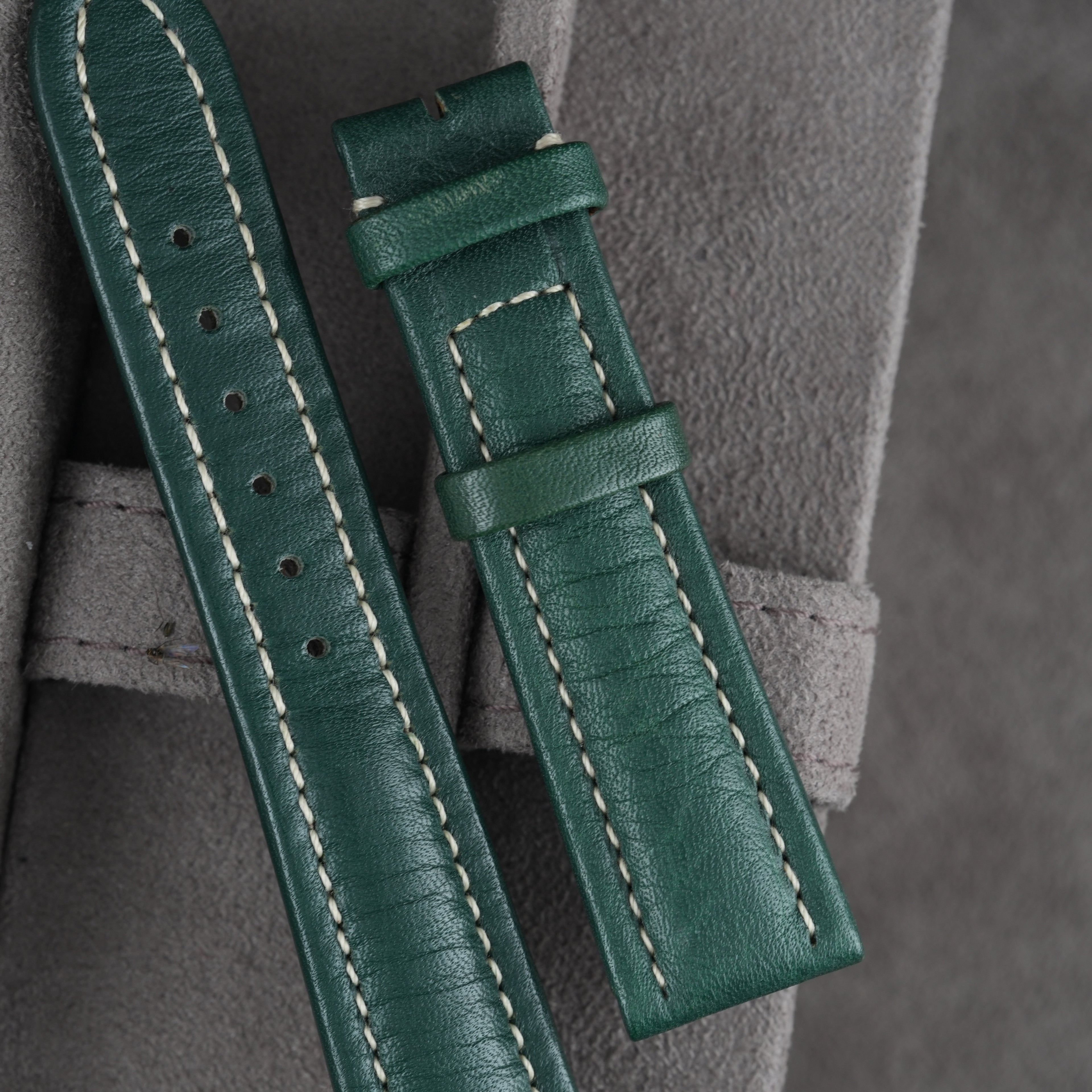 Breitling Lederarmband 19mm Grün