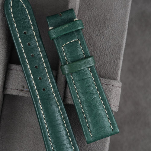 Breitling Lederarmband 19mm Grün