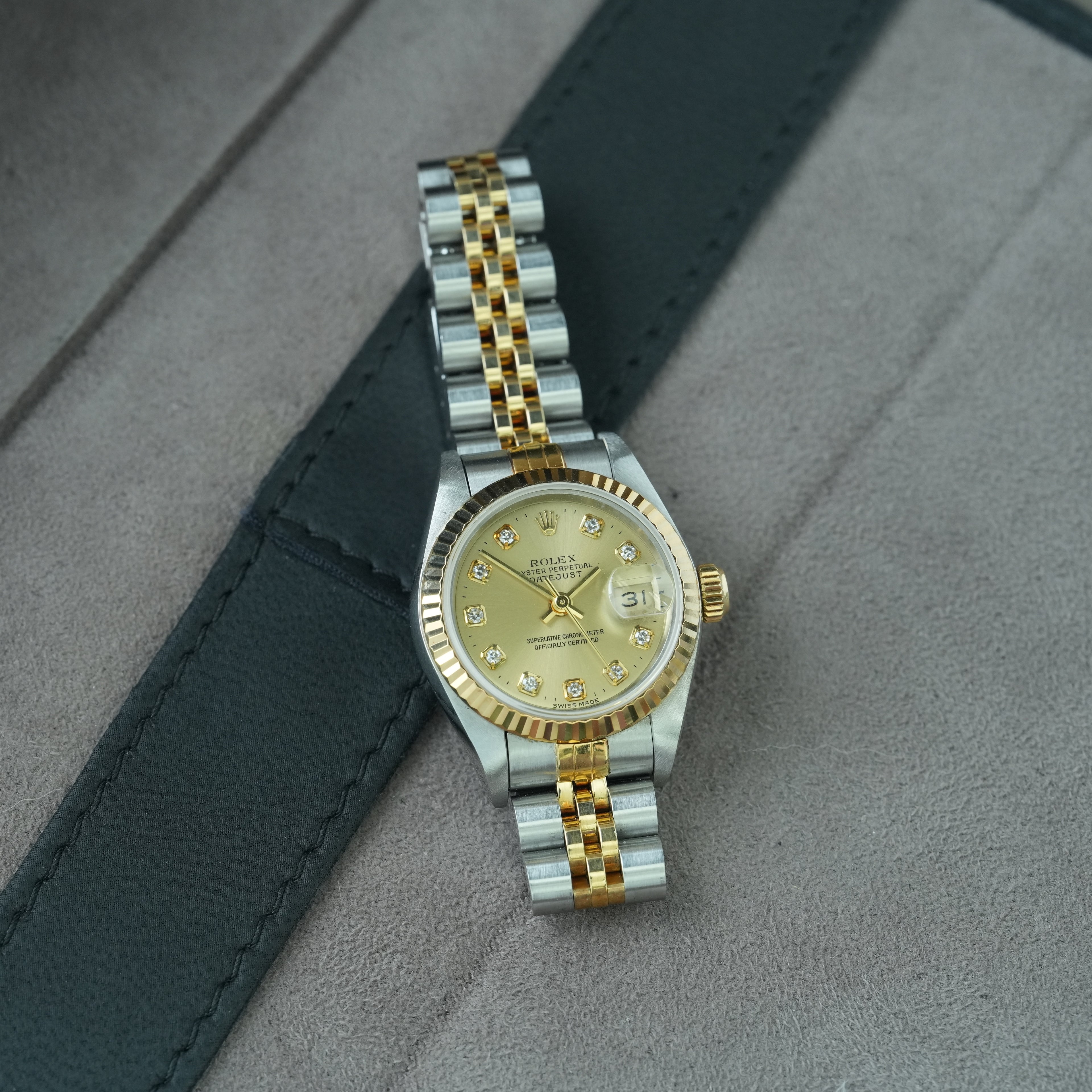 Rolex Lady-Datejust 26mm Ref. 69173 'Big Diamond' Box & Papiere