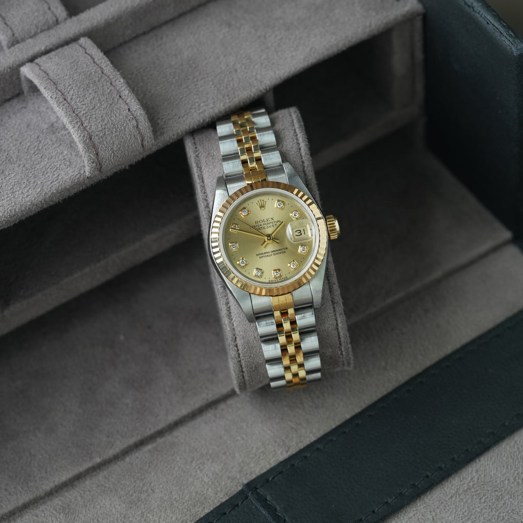 Rolex Lady-Datejust 26mm Ref. 69173 'Big Diamond' Box & Papiere