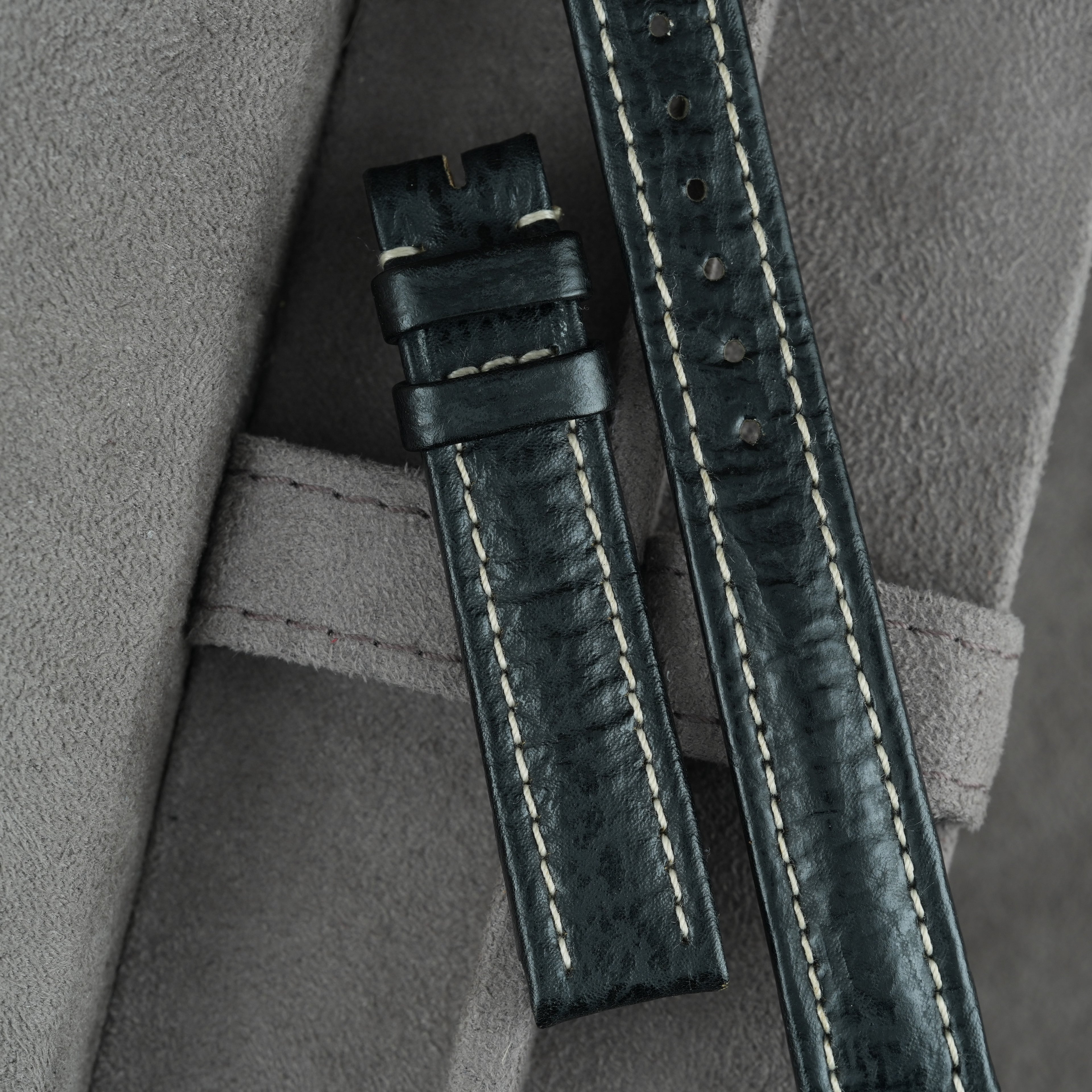 Breitling Lederarmband 15mm Schwarz