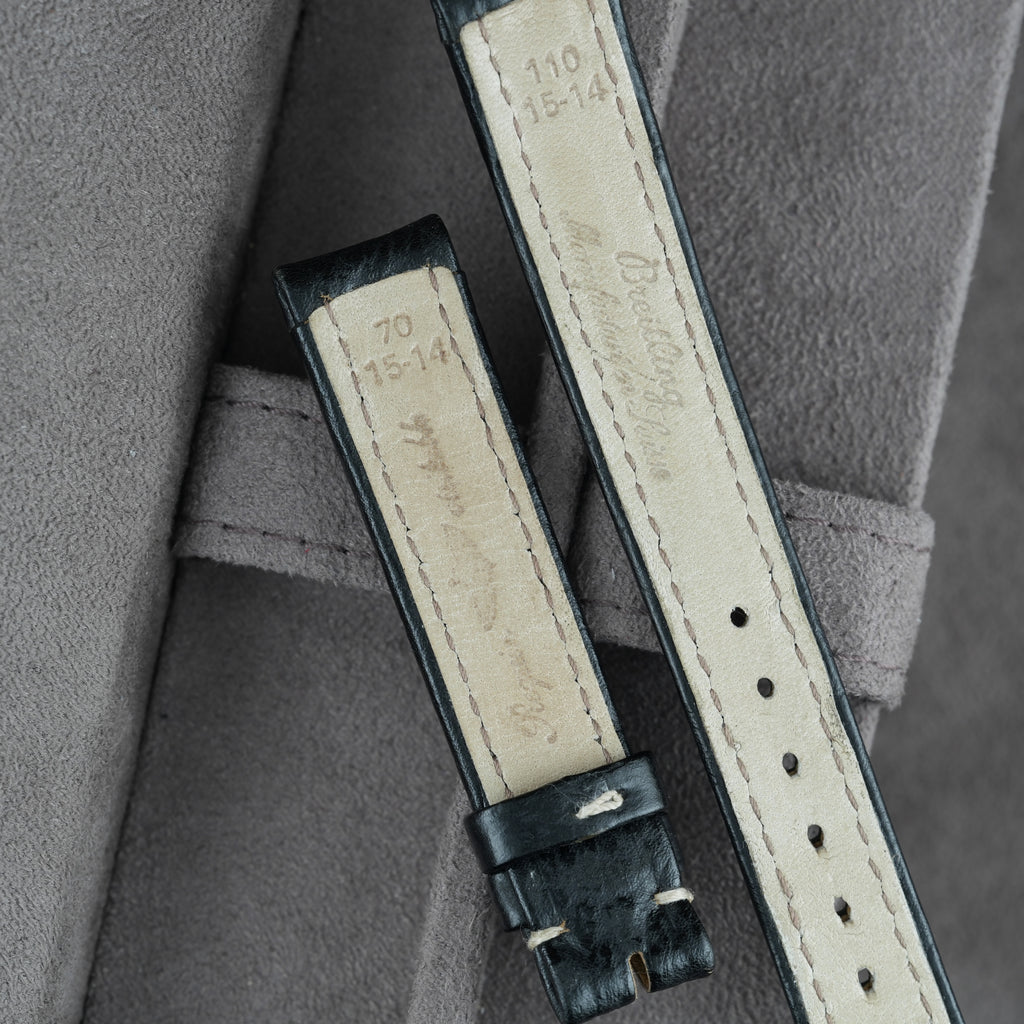 Breitling Lederarmband 15mm Schwarz