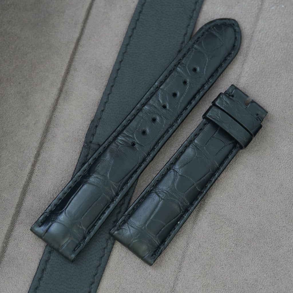 Chronoswiss Lederarmband NOS 20/18mm Schwarz Krokodil