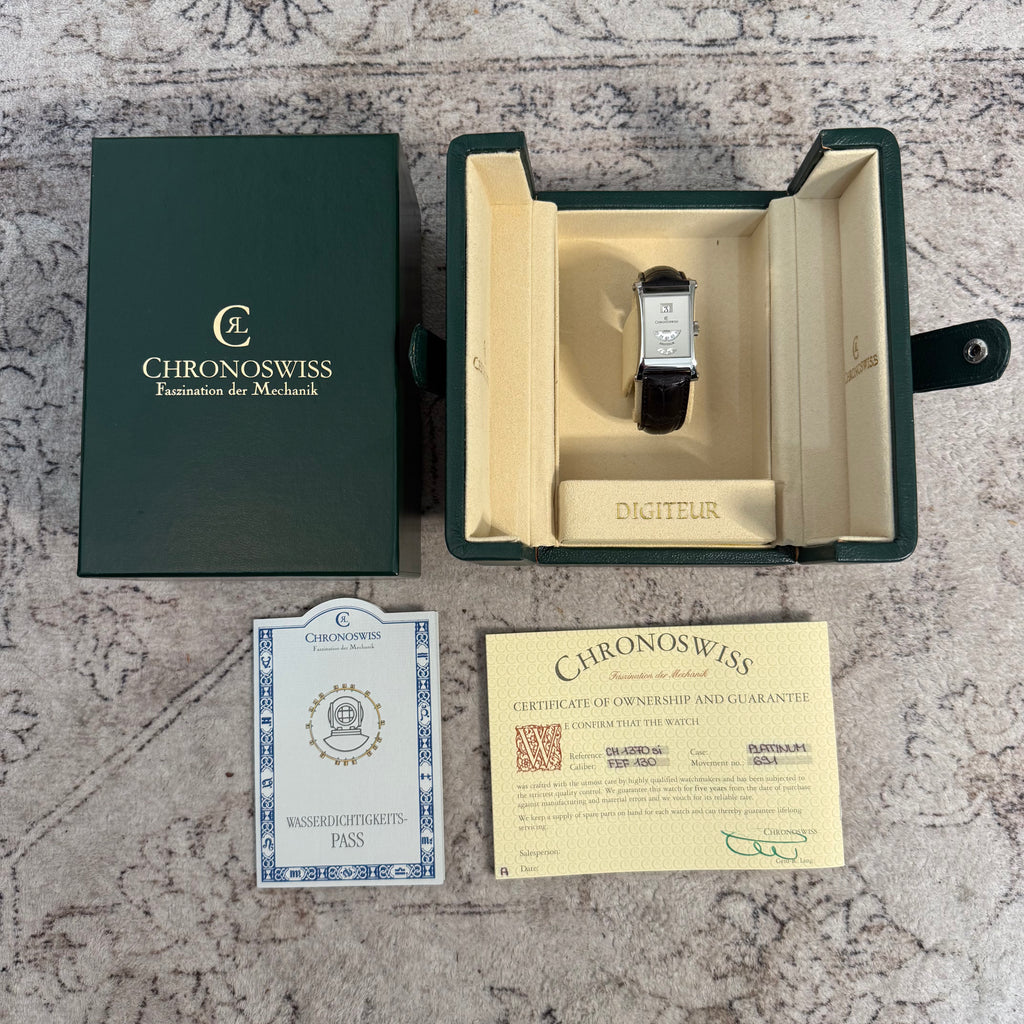 Chronoswiss Digiteur MSA Ref. CH1370 NOS Platin 'Full Set' Limitiert auf 33