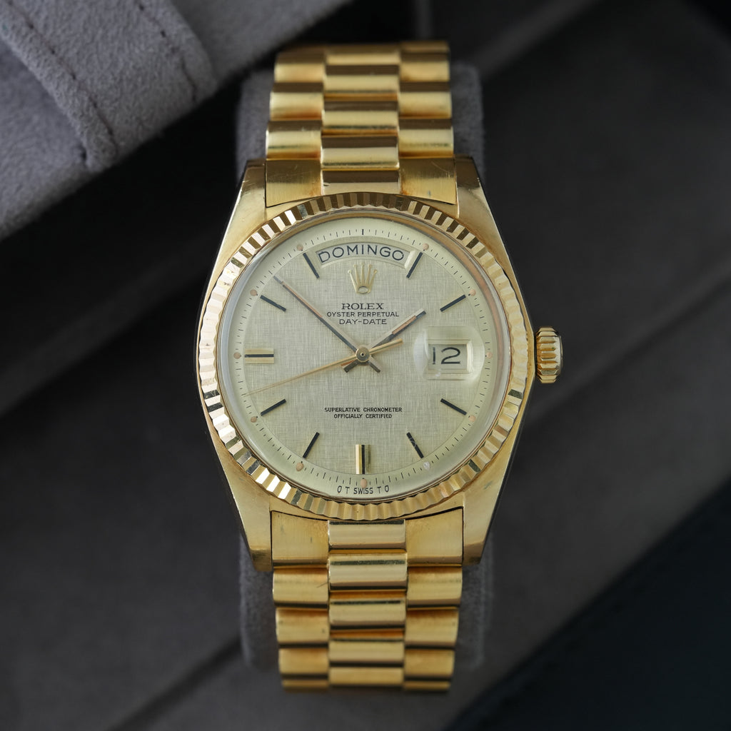 Rolex Day-Date 36 Ref.1803/8 'Full Set' 1974 'Sigma Linen Dial'