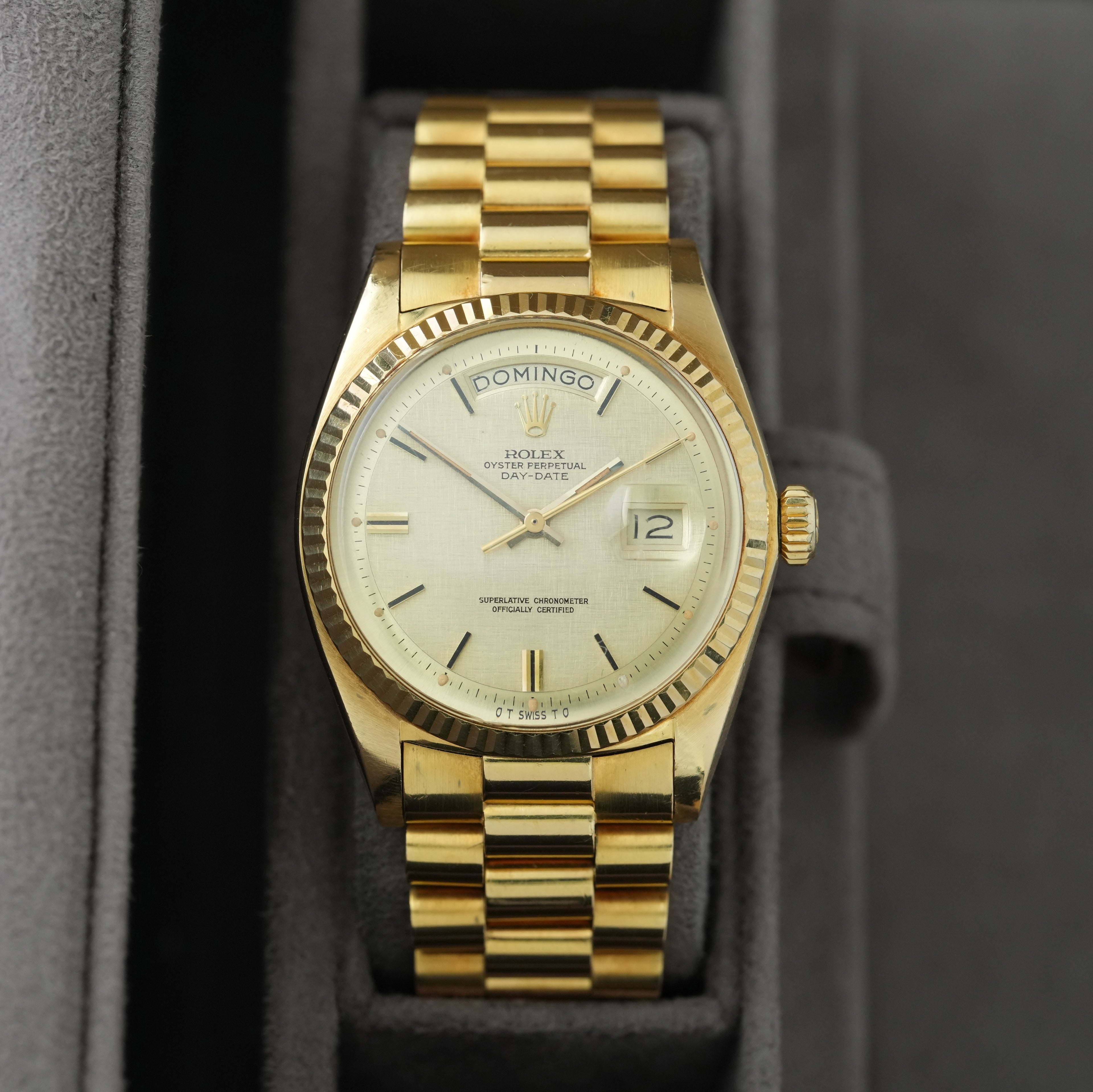 Rolex Day-Date 36 Ref.1803/8 'Full Set' 1974 'Sigma Linen Dial'