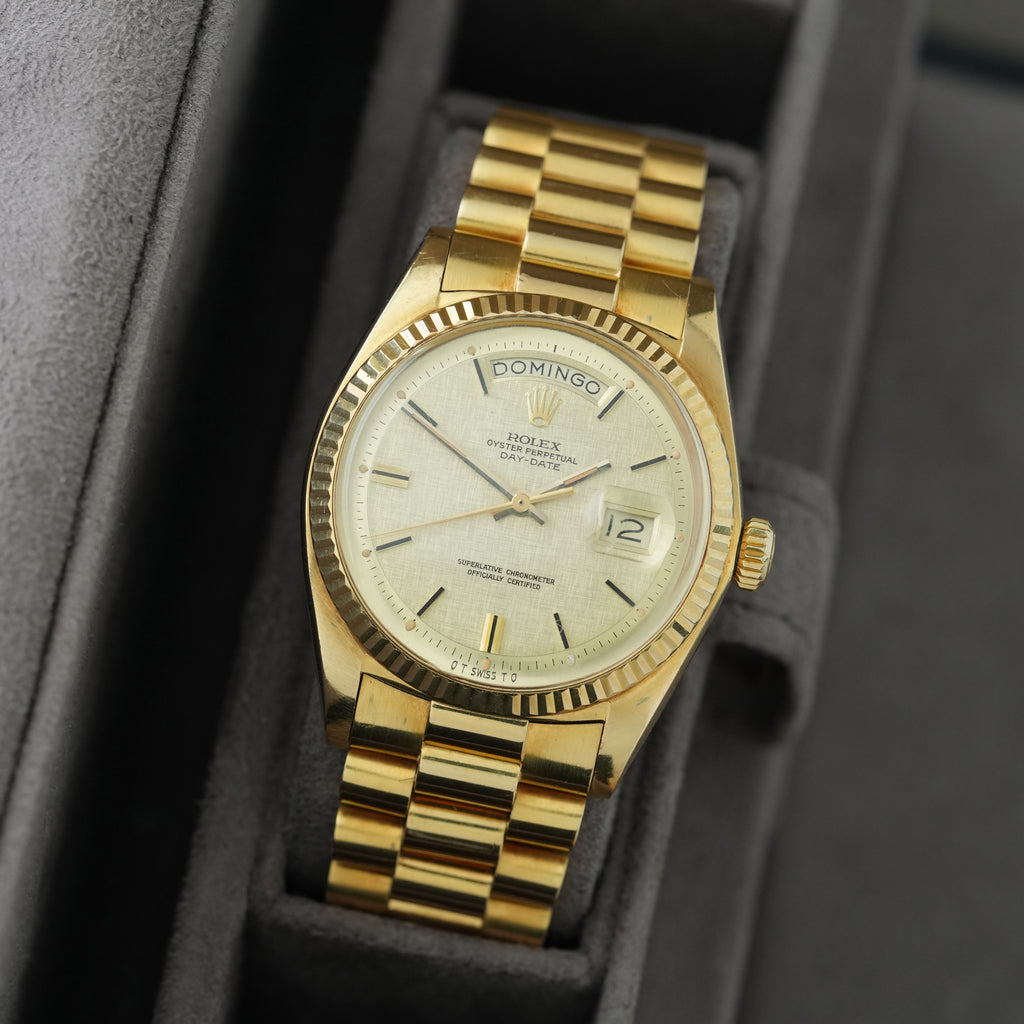 Rolex Day-Date 36 Ref.1803/8 'Full Set' 1974 'Sigma Linen Dial'