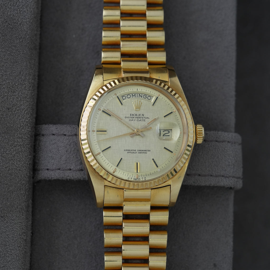 Rolex Day-Date 36 Ref.1803/8 'Full Set' 1974 'Sigma Linen Dial'