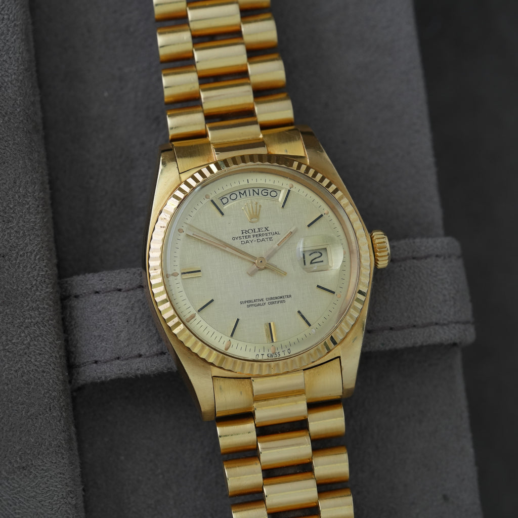 Rolex Day-Date 36 Ref.1803/8 'Full Set' 1974 'Sigma Linen Dial'