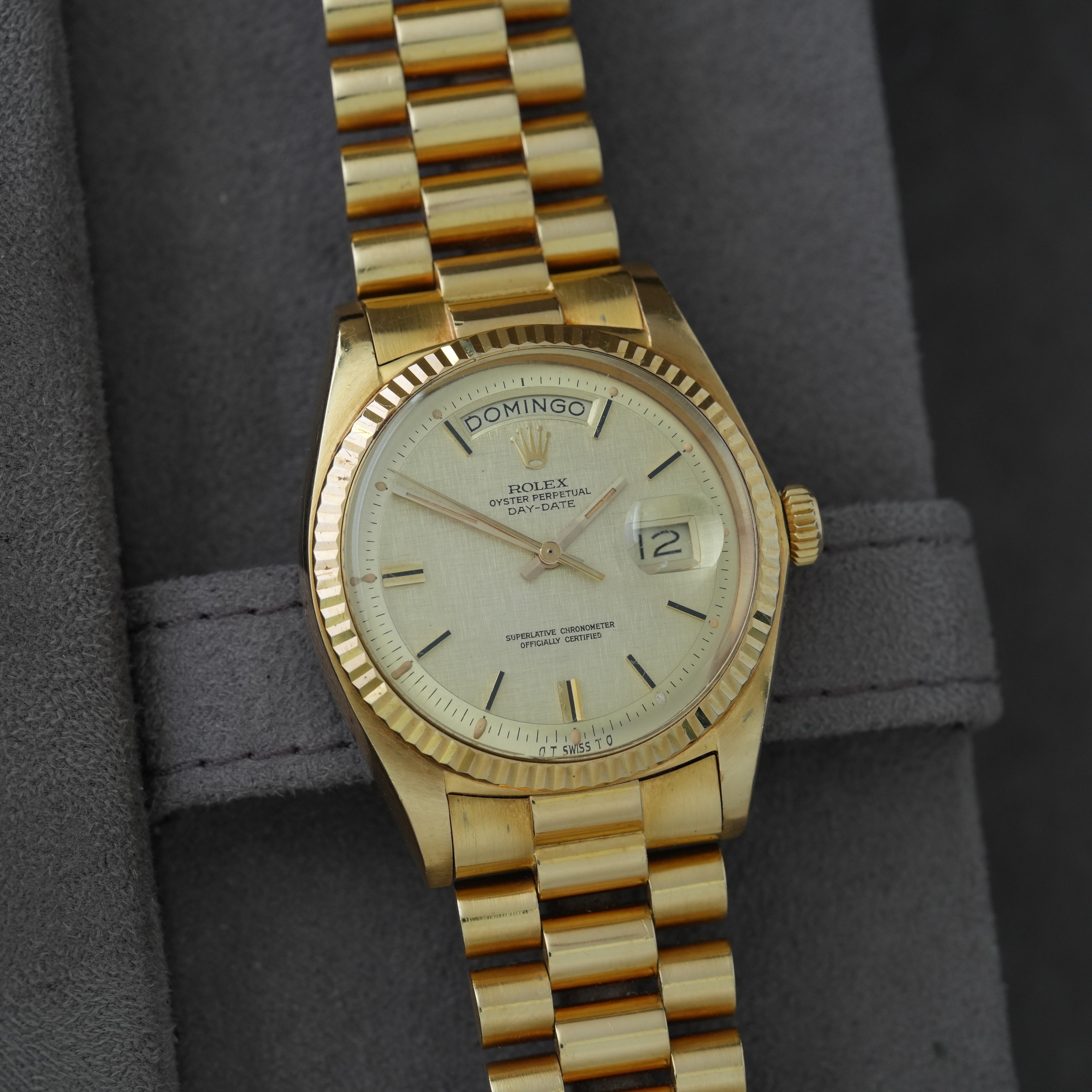 Rolex Day-Date 36 Ref.1803/8 'Full Set' 1974 'Sigma Linen Dial'