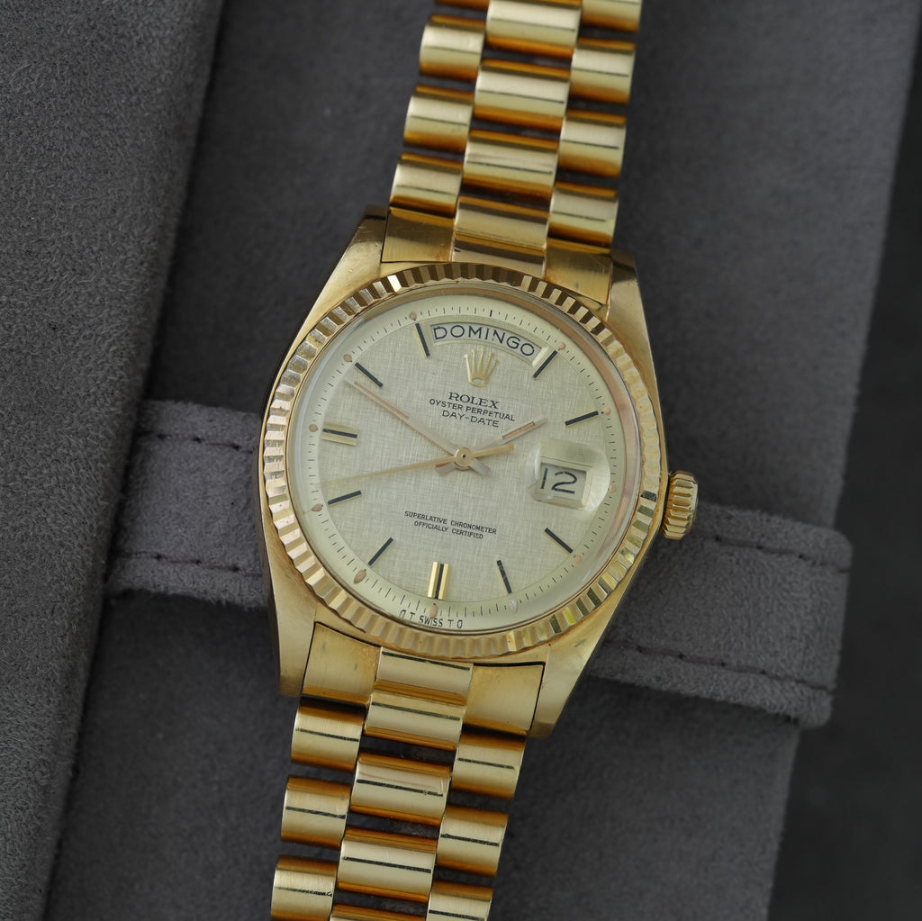 Rolex Day-Date 36 Ref.1803/8 'Full Set' 1974 'Sigma Linen Dial'