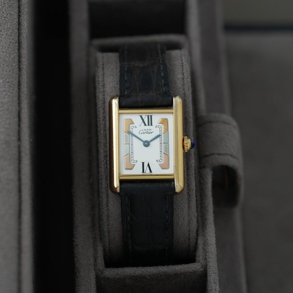 Cartier Tank Vermeil Ref. 5057001 20x28mm 'Trinity' Faltschließe