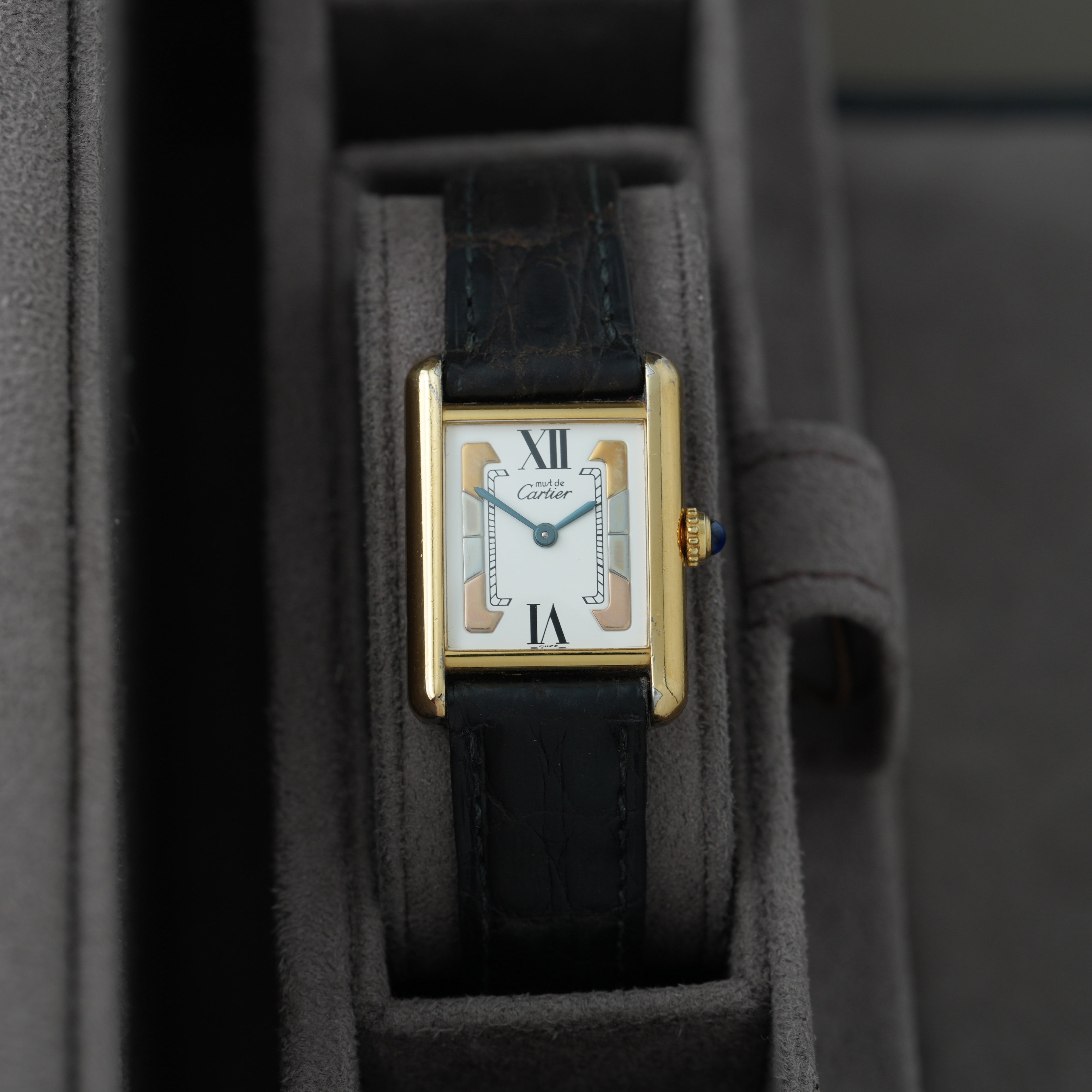 Cartier Tank Vermeil Ref. 5057001 20x28mm 'Trinity' Faltschließe