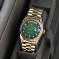 Rolex Day-Date Ref. 18238 'Grün Vignette-Degrade' Box & Papiere