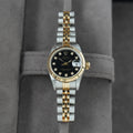 Rolex Lady-Datejust 26mm Ref. 69173 'Schwarzes Diamant-Blatt' Box & Papiere 1993