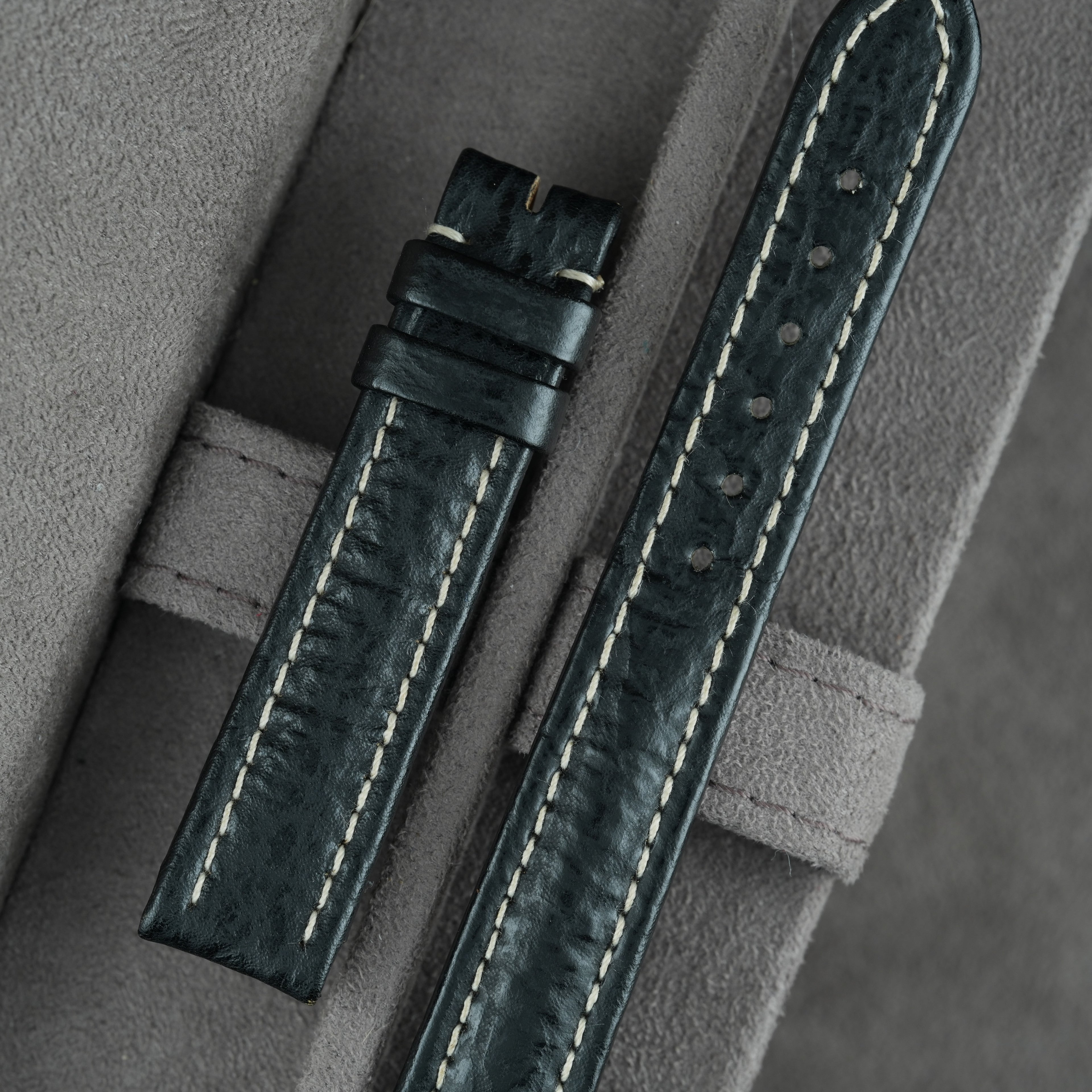 Breitling Lederarmband 15mm Schwarz