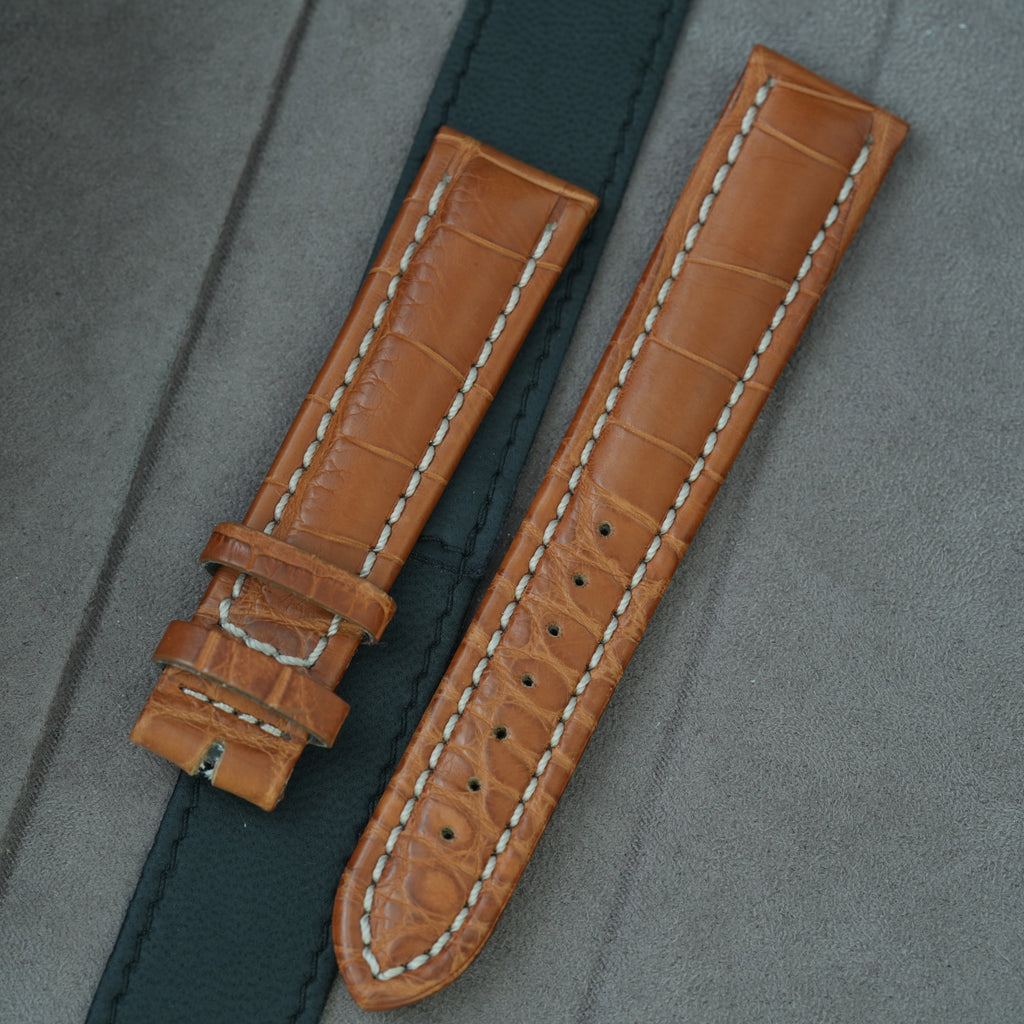 Chronoswiss Lederarmband NOS 20/18mm Braun Krokodil