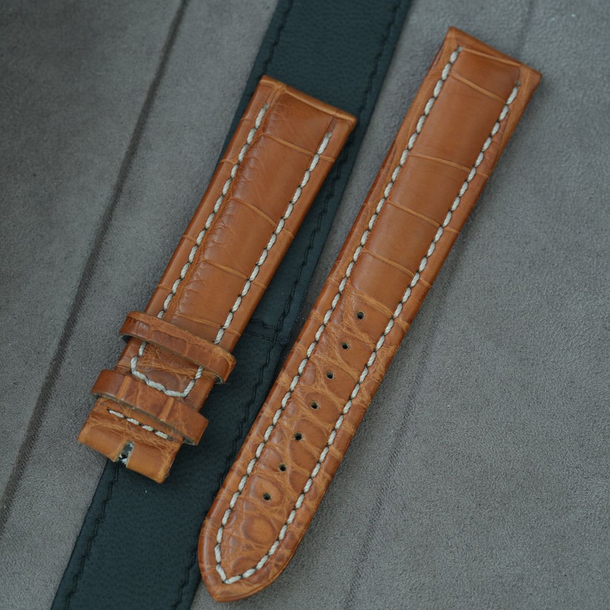 Chronoswiss Lederarmband NOS 20/18mm Braun Krokodil