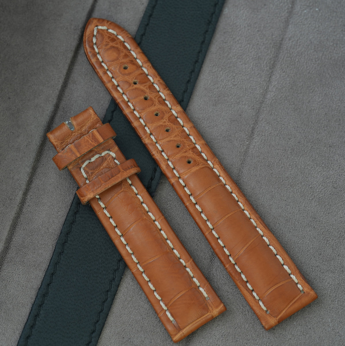 Chronoswiss Lederarmband NOS 20/18mm Braun Krokodil