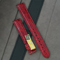 Chronoswiss Lederarmband NOS 16/14mm Rot Krokodil