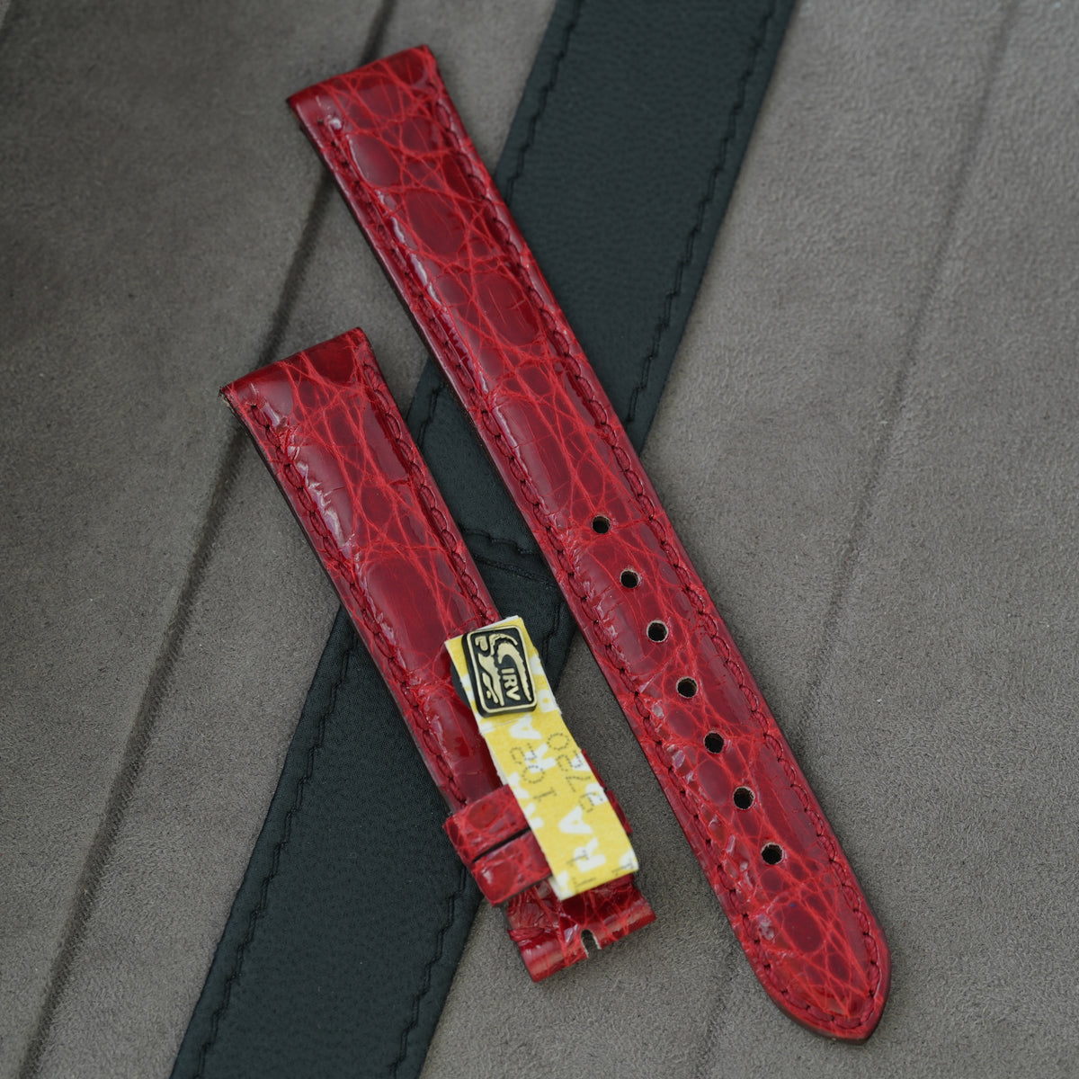 Chronoswiss Lederarmband NOS 16/14mm Rot Krokodil