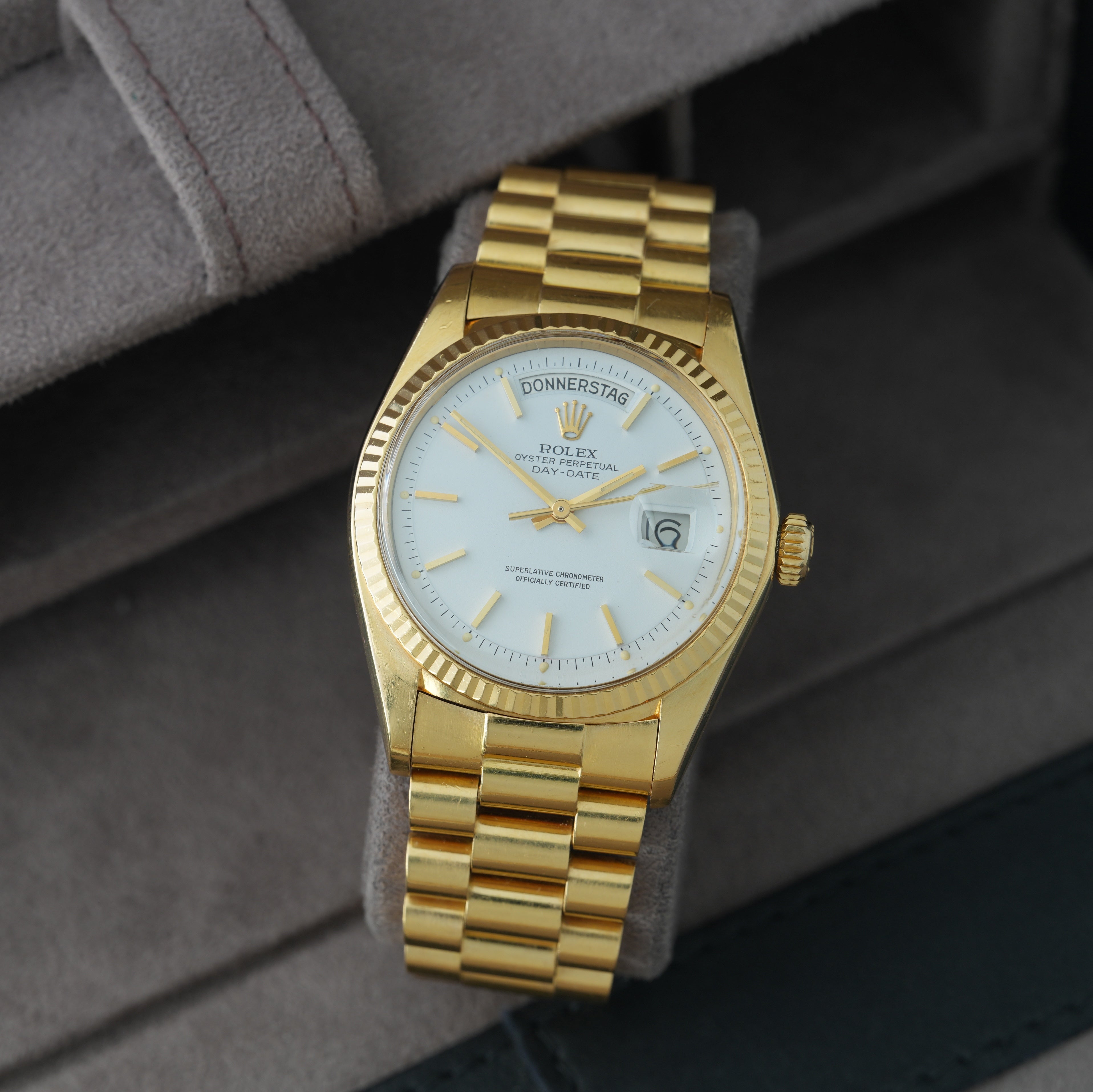 Rolex Day-Date 36 Ref. 1803/8 'Pie Pan' 1976 'Unpolished Thick Case'