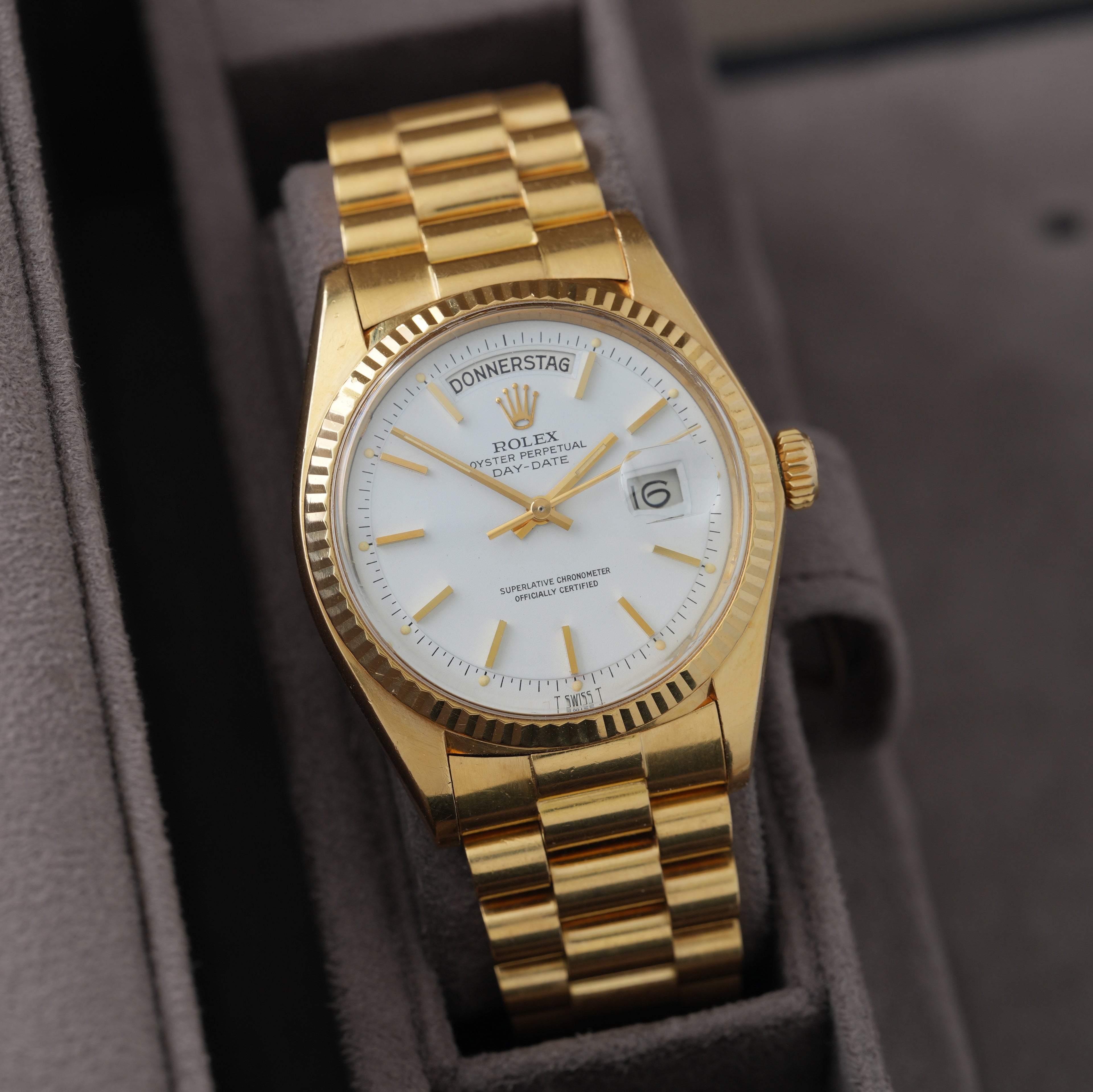 Rolex Day-Date 36 Ref. 1803/8 'Pie Pan' 1976 'Unpolished Thick Case'